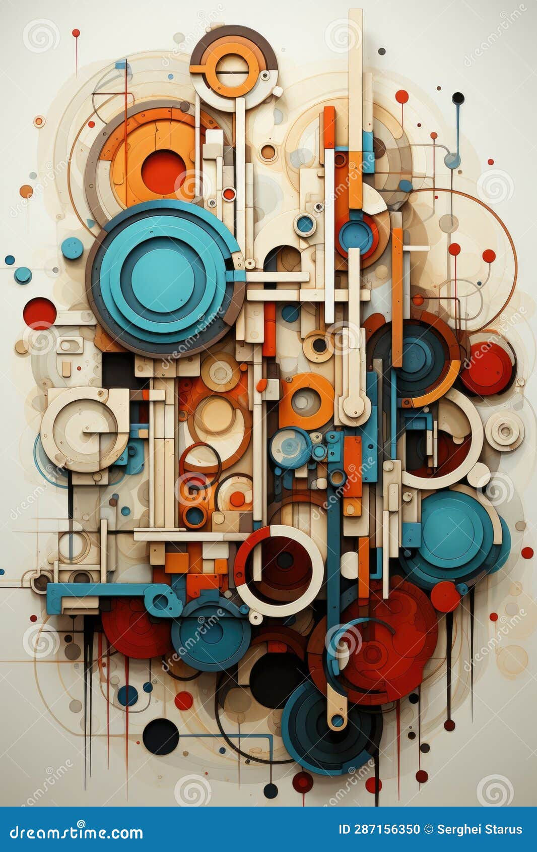 Wallpaper #52dQ-5IBSpphPi3-YpO823 Abstract Art with Circles and Circles Generative AI Image Stock