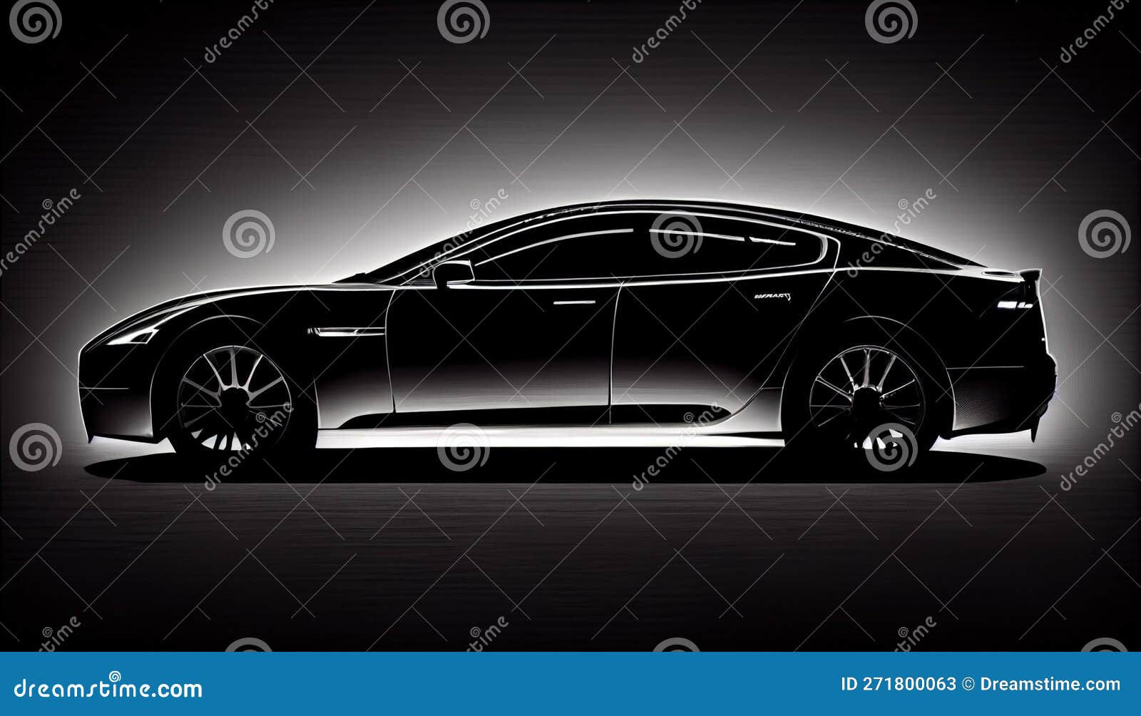 Wallpaper #yWjGE5MBSpphPi3-JwG71 Luxury Car Silhouette Made with Generative AI Stock Illustration
