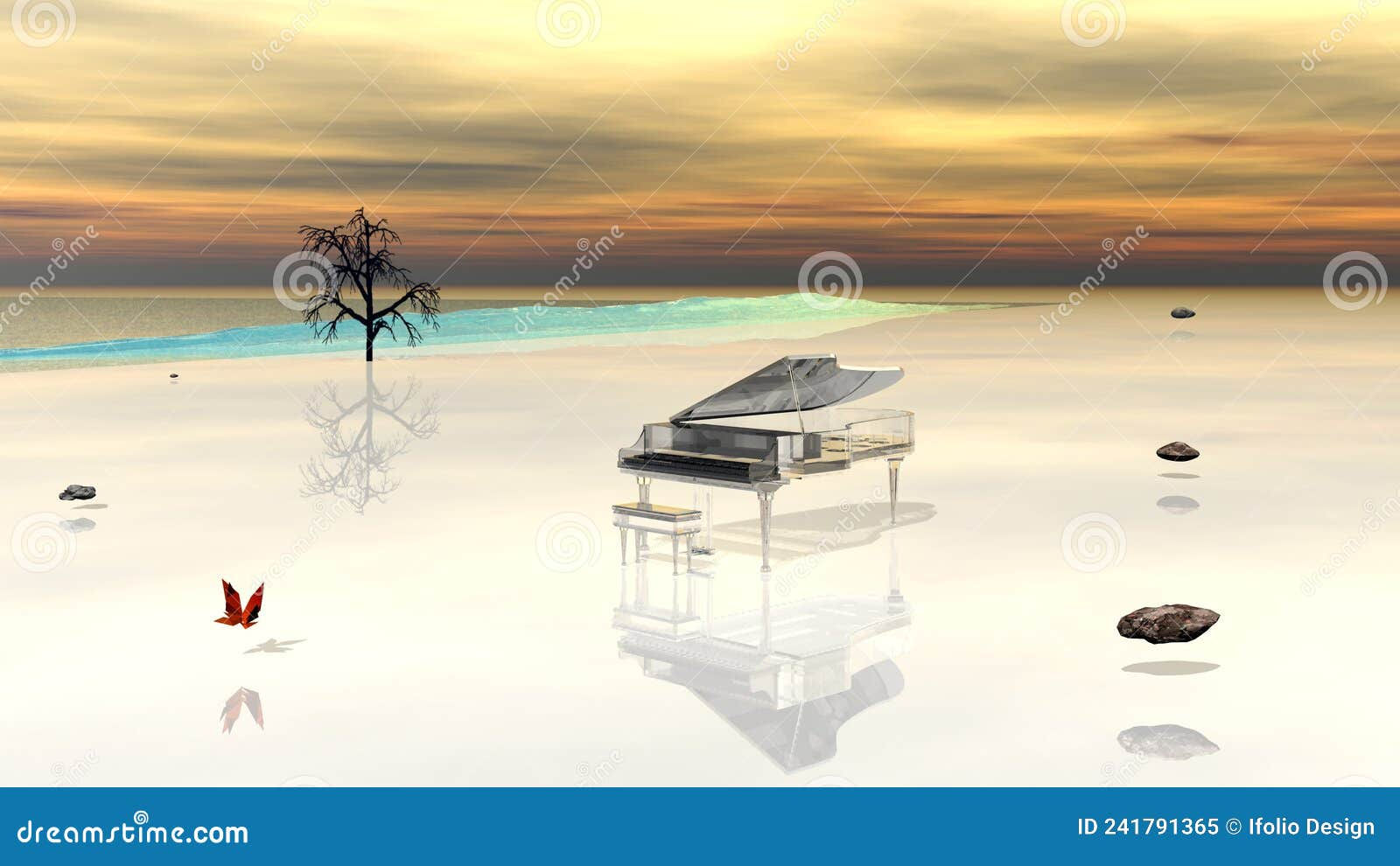 Wallpaper #gGfoDJMBSpphPi3-KuHk275 Abstract Cgi Surrealism Painting of a Piano Royalty Free Stock