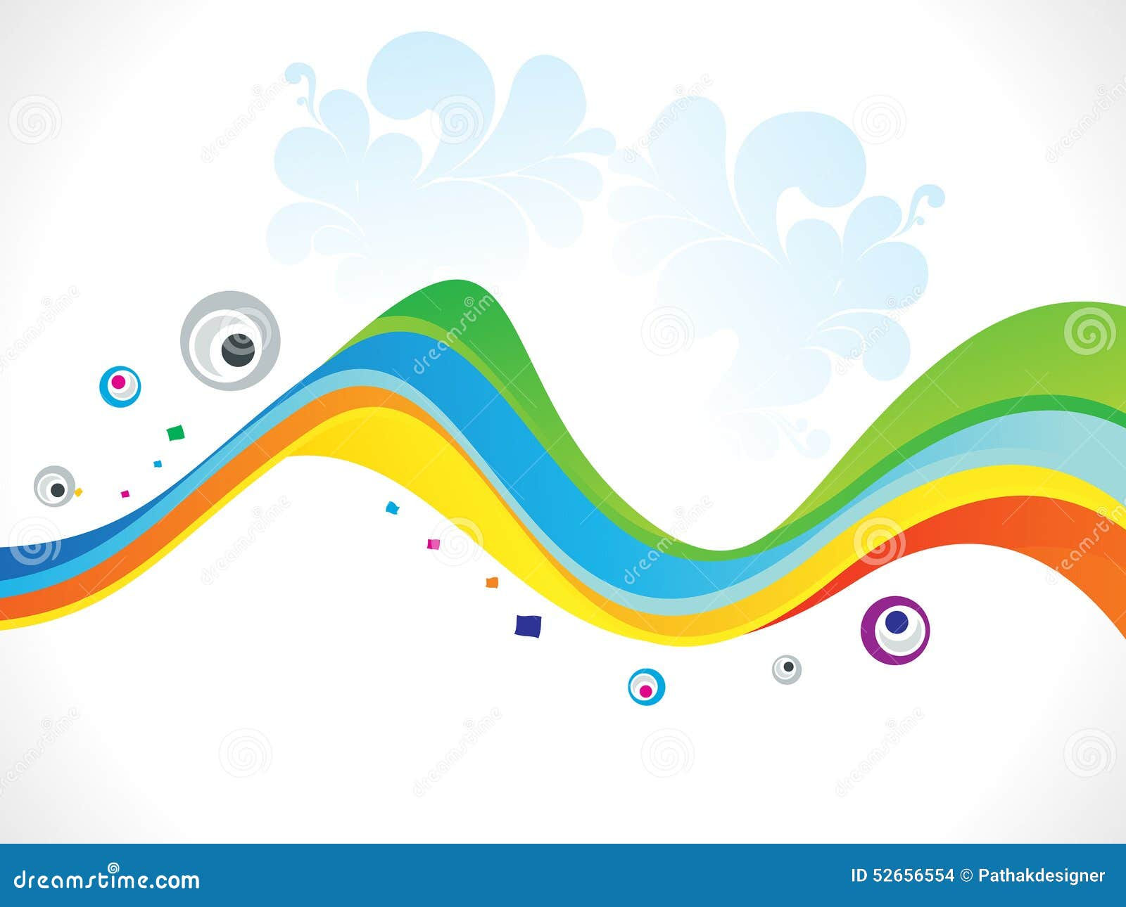 Wallpaper #A23NaZcBycdYOYFT2nGj9 Abstract Colorful Rainbow Wave Background Stock Vector Illustration