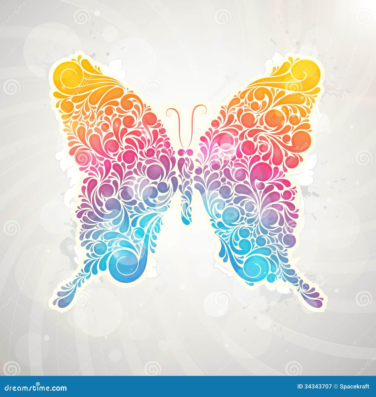Wallpaper #Oh27K5MBlOZrFDOkUMjc117 Abstract Colorful Pattern Floral Butterfly Stock Vector Illustration