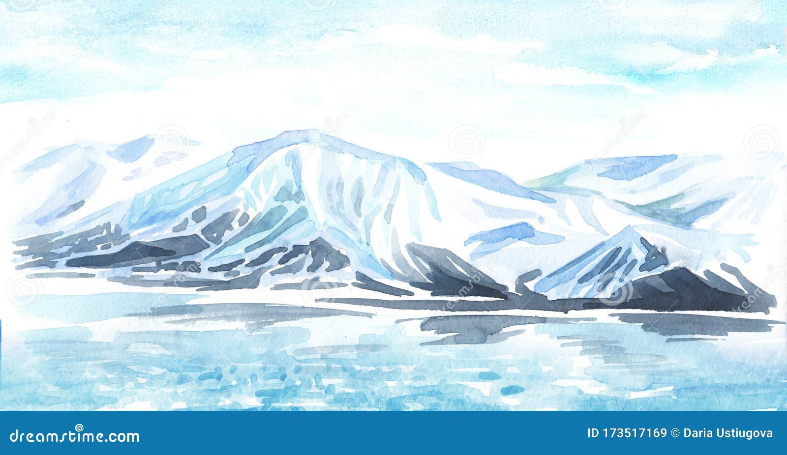 Wallpaper #33dqJpMB-pgBXx60GaEs252 Arctic Landscape and Glacier Backgrounds with Copy Space Hand Drawn
