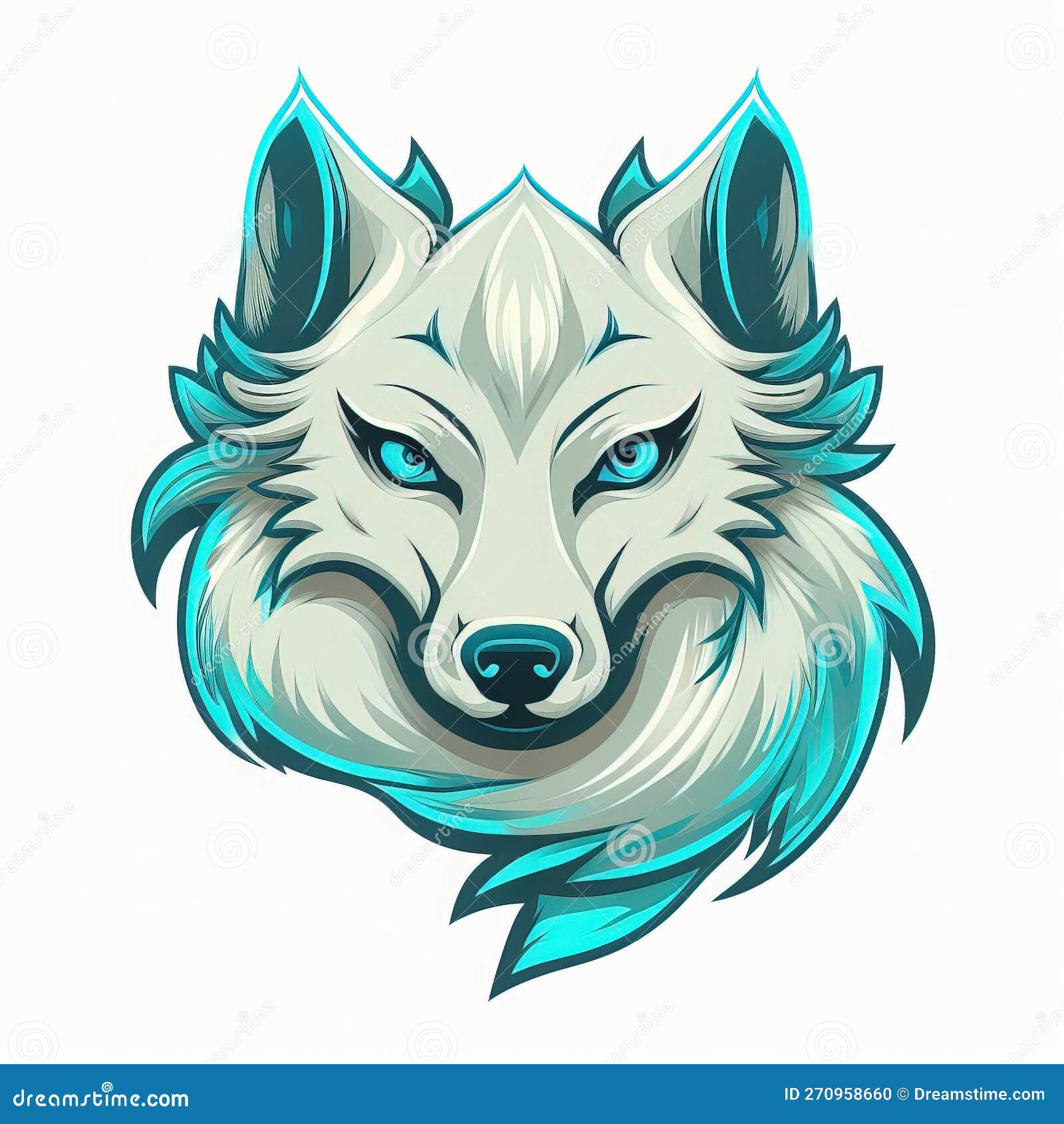 Wallpaper #4h3xLJMBlOZrFDOkhswd98 Artistic Wolf Head Drawing Beautiful Abstract Wolf Generative AI