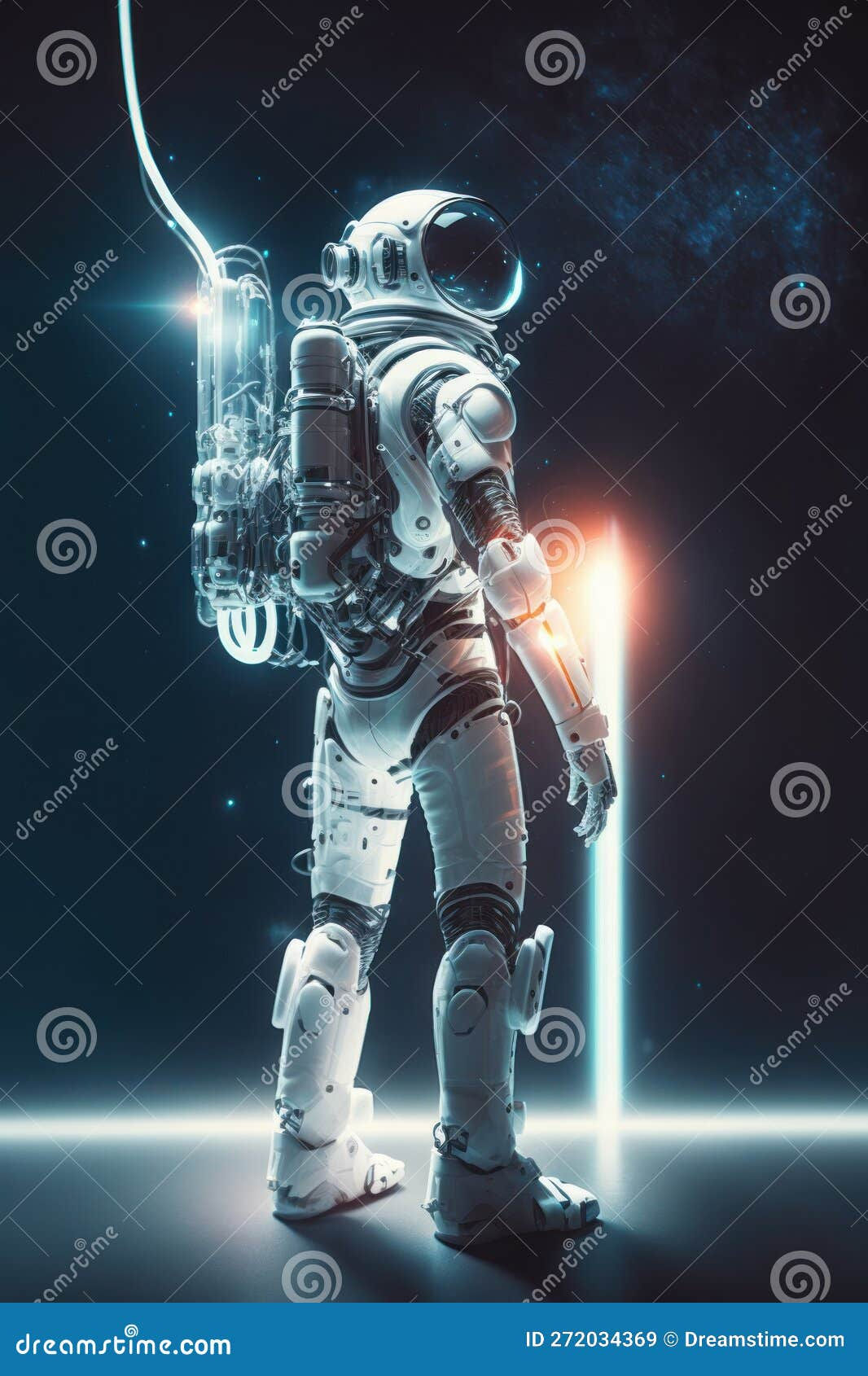 Wallpaper #6ByjQJMB8JfcLg2Jbvat85 Astronaut in Space Suit Science Fiction Art Stock Illustration