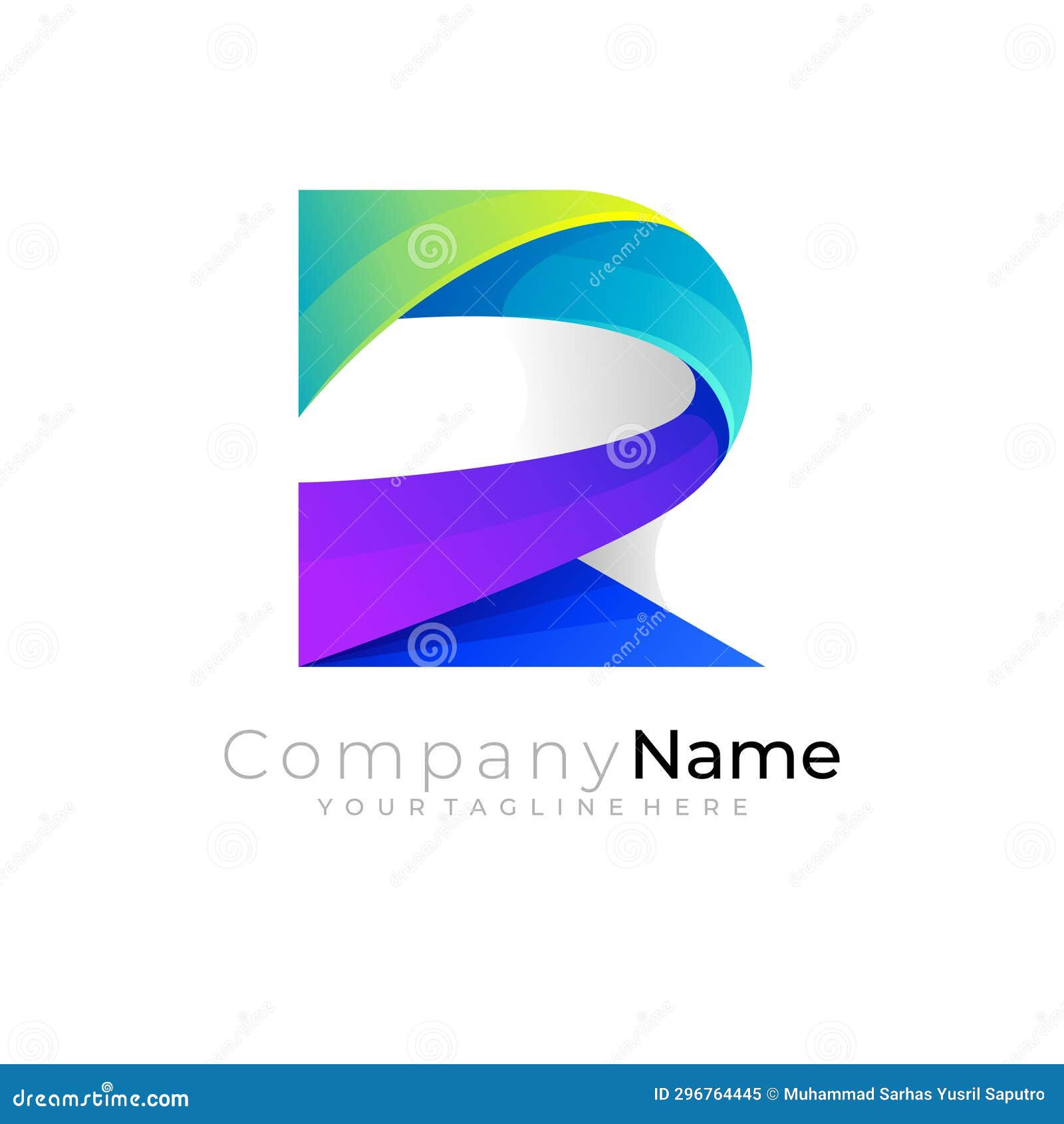 Wallpaper #qx07LZMBlOZrFDOk4M_h125 Abstract R Logo Vector 3D Colorful Logos Stock Illustration
