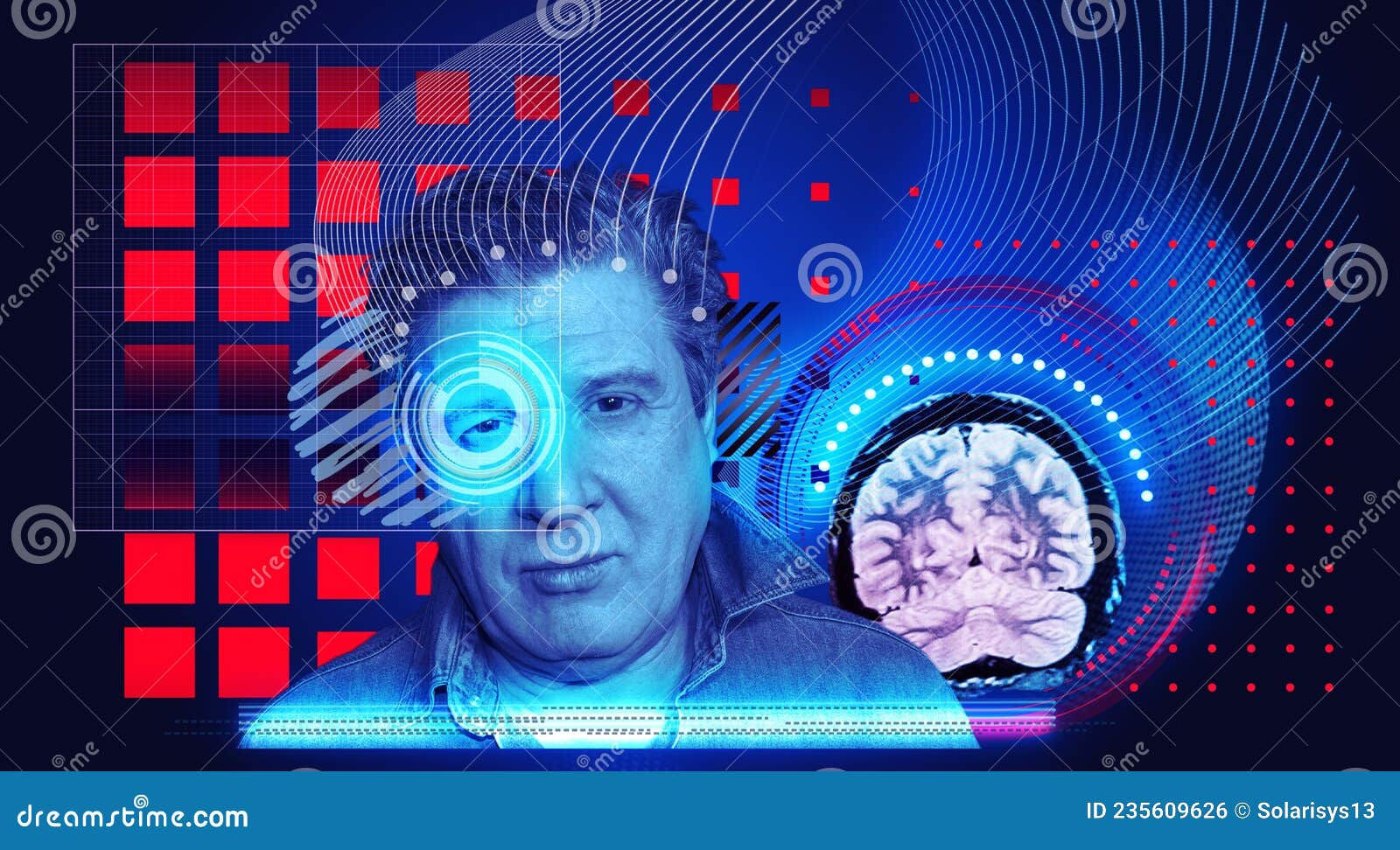 Wallpaper #LRnNHo8BtGB6xQ78rXoA27 Artificial Intelligence Concept Head Face with Cybernetic Digital