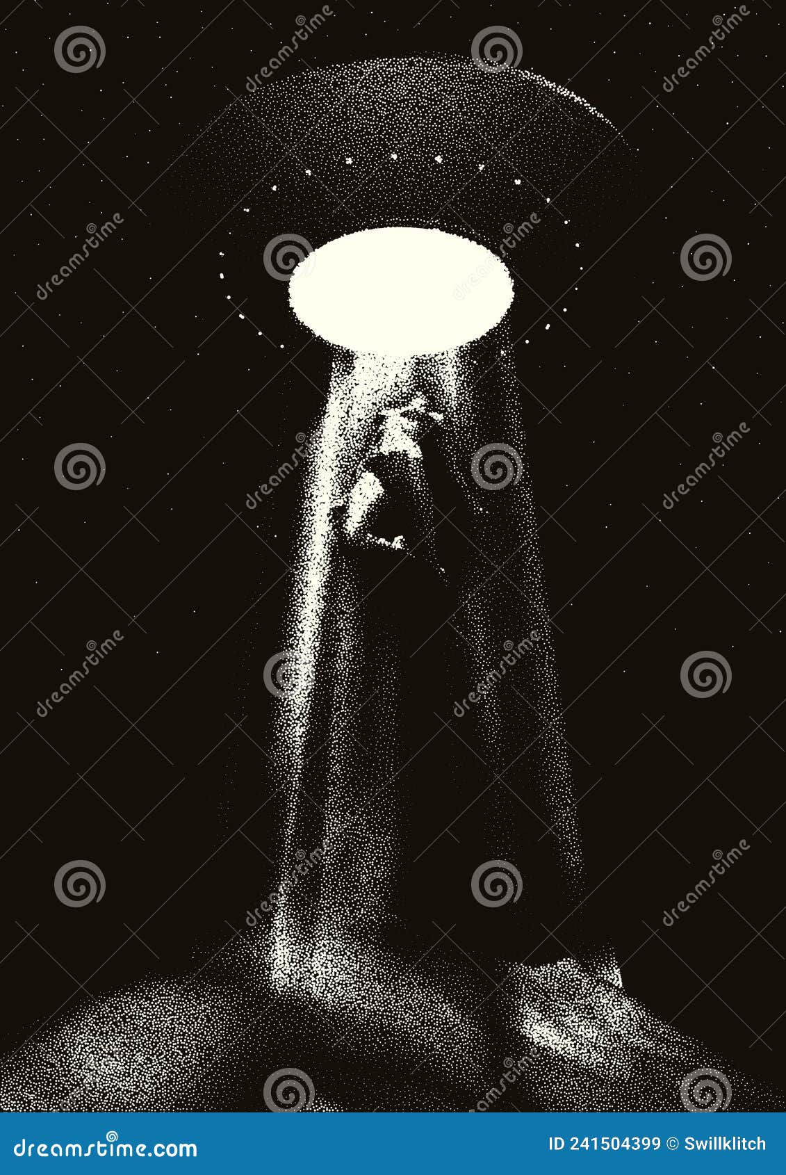 Wallpaper #f0KzPJMBOBpx0NhmG8Ga172 Alien Spaceship Kidnapping a Human with the Abduction Ray Retro Styled