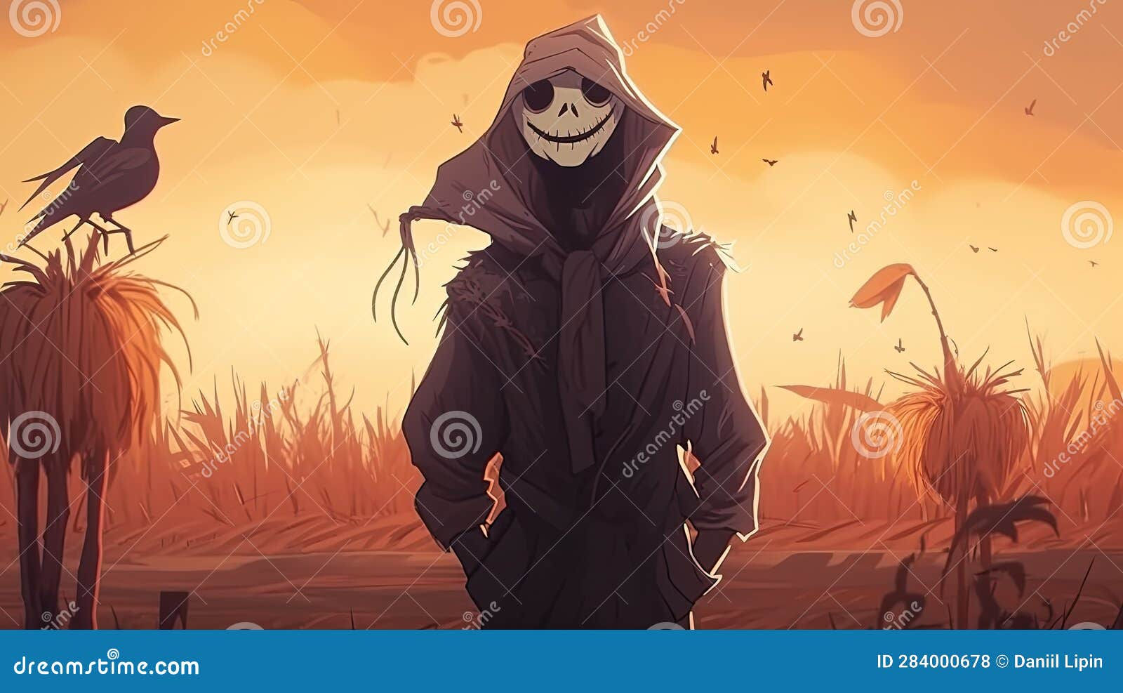 Wallpaper #1neqJpMB-pgBXx6036I478 Animated Scarecrow in a Meadow Fantasy Concept Illustration Painting