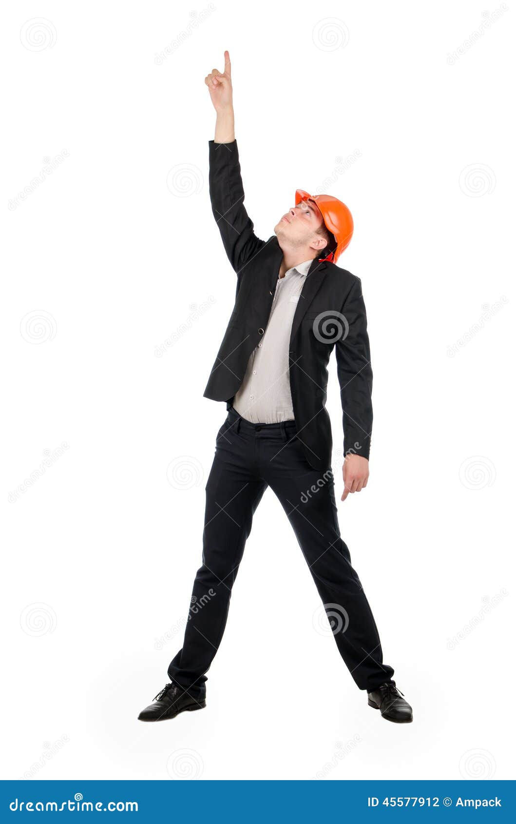 Wallpaper #q5y34JIBZHQxiYarwLdA135 Architect or Engineer Pointing Above His Head Stock Photo Image of