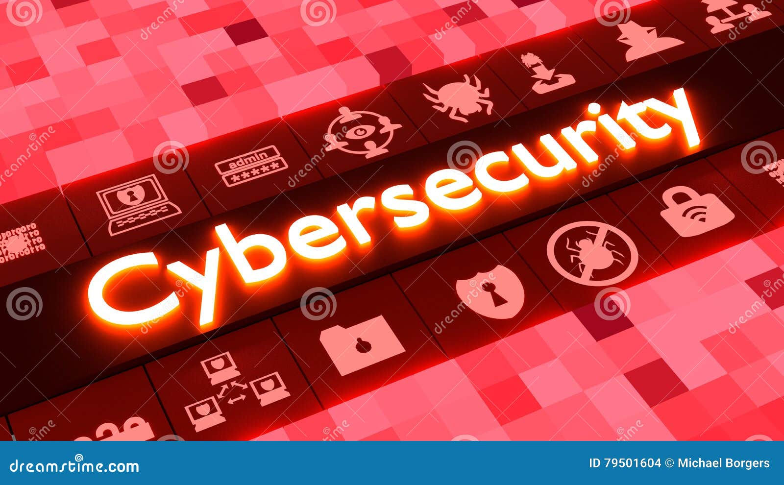 Wallpaper #ChDFYZMBgfYVyjoKzRzr52 Abstract Cybersecurity Concept in Red with Icons Stock Illustration