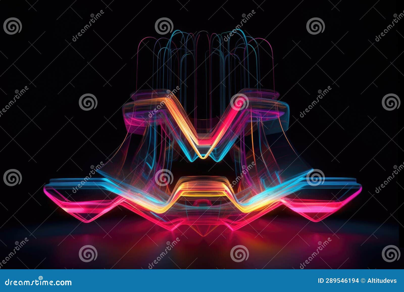 Wallpaper #A0ApMJMBJhL2WPbazsCh192 Abstract Neon Light Shapes Suspended in Darkness Stock Photo Image of