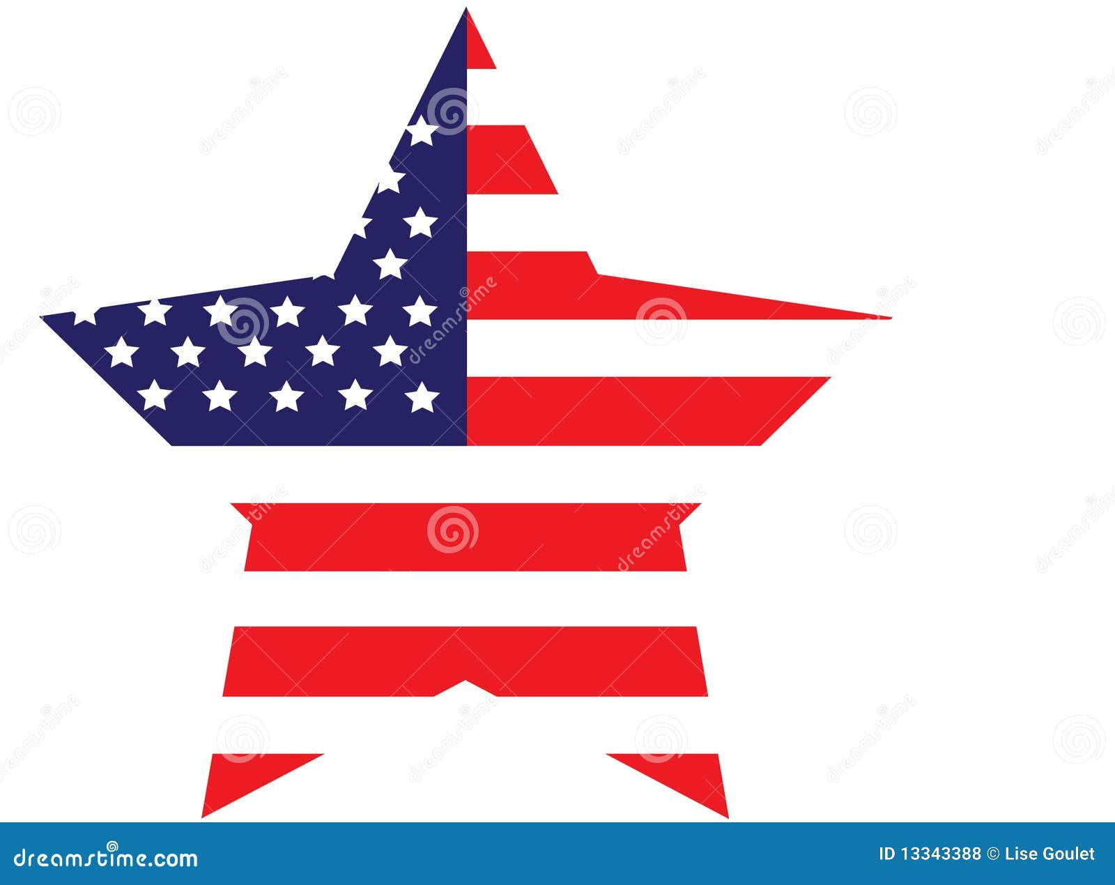 Wallpaper #CF1E7 The American Flag Print as Star Shaped Symbol Big Star American Flag