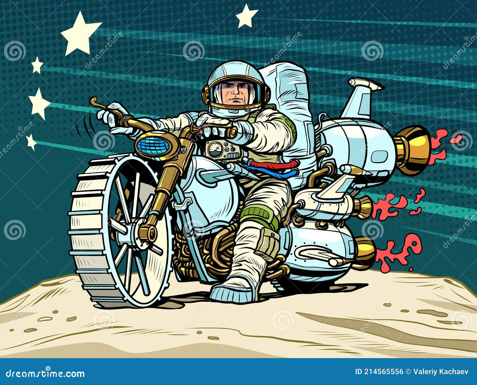 Wallpaper #WkD9LpMBJhL2WPbal7s-18 Astronaut Biker on a Space Motorcycle Science Fiction Stock Vector