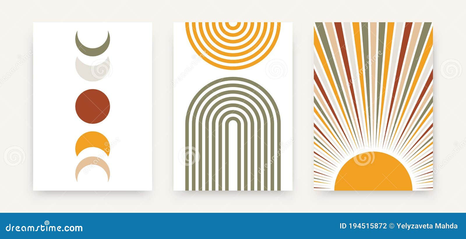 Wallpaper #wR20K5MBlOZrFDOkcMe9217 Abstract Sun Moon Poster Set Contemporary Minimalist Backgrounds