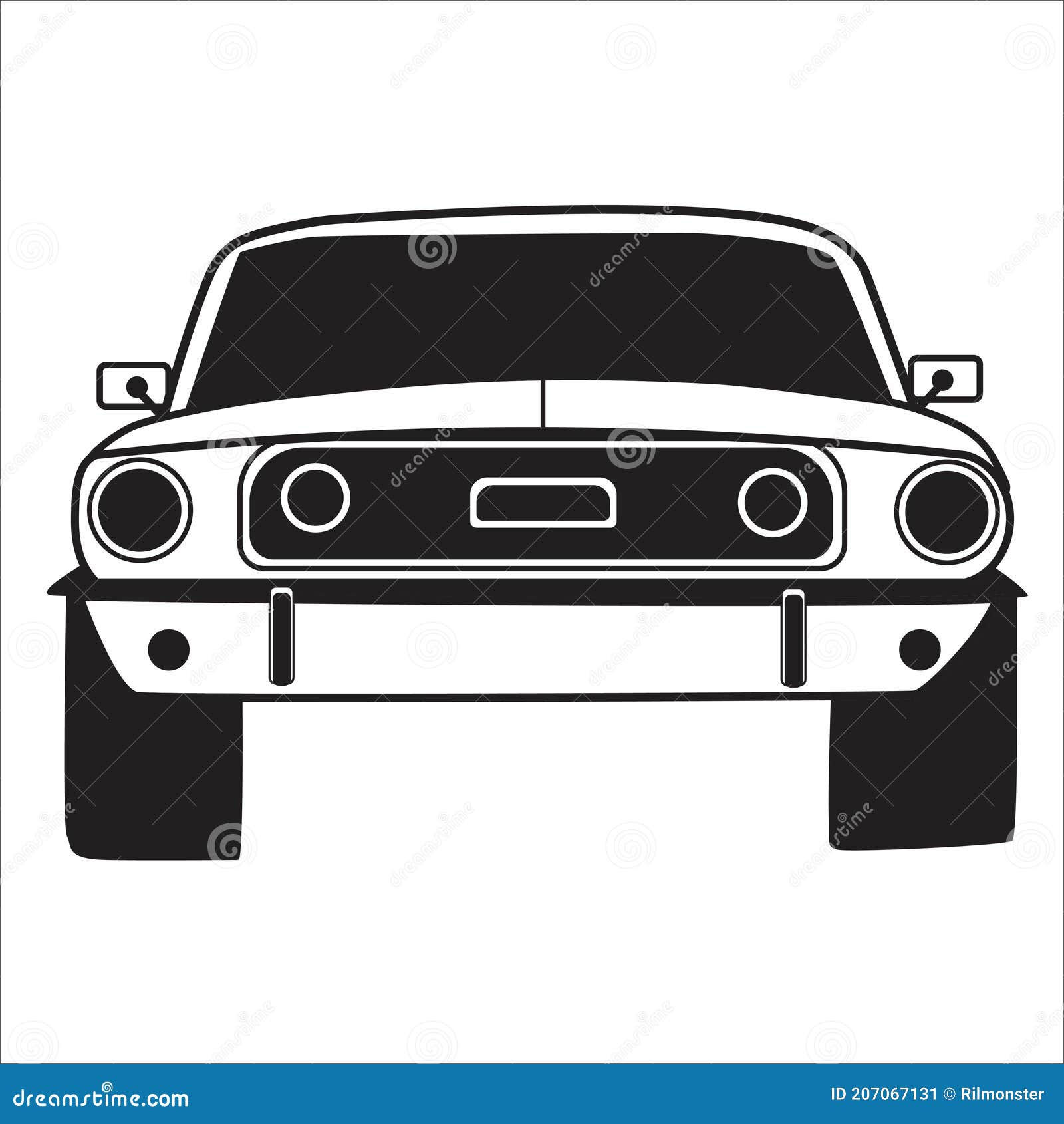 Wallpaper #eWjpGZMBSpphPi3-wRlT267 American Muscle Car Ford Mustang Illustration Vector Lines Black and