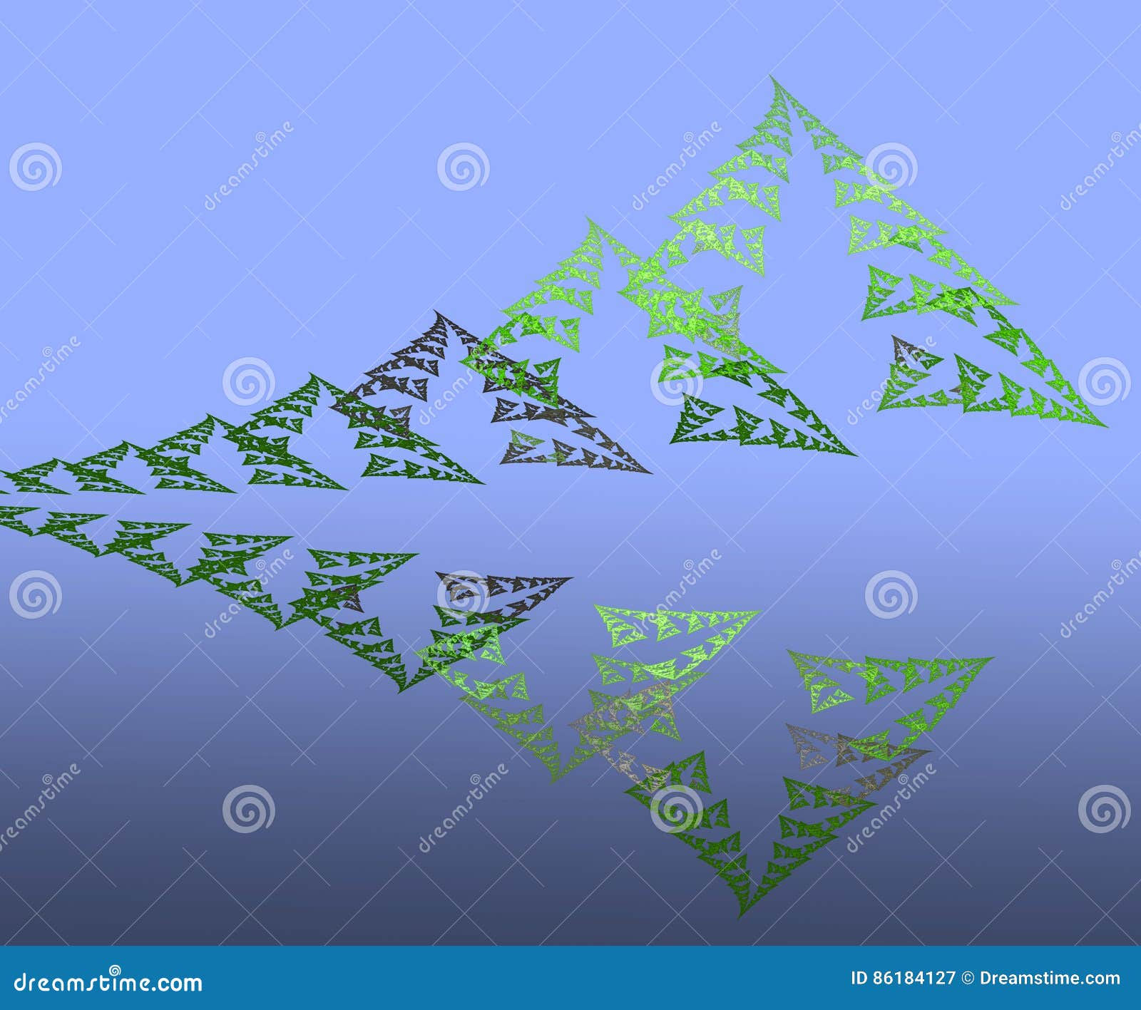 Wallpaper #r2fTEJMBSpphPi3-HPTq234 Abstract Reflection Mountains and Forest Stock Illustration
