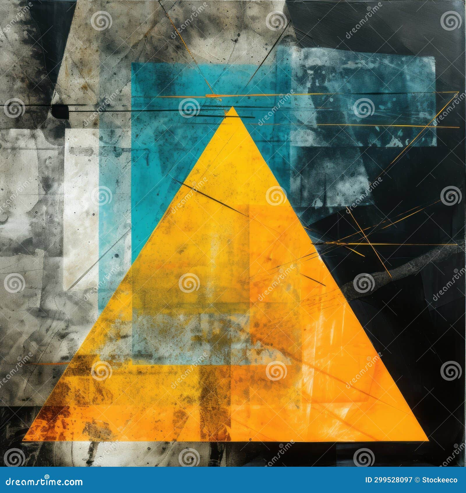 Wallpaper #6mcM8ZIBSpphPi3-jmn8113 Abstract Triangle Painting with Grungy Texture and Vibrant Colors Stock