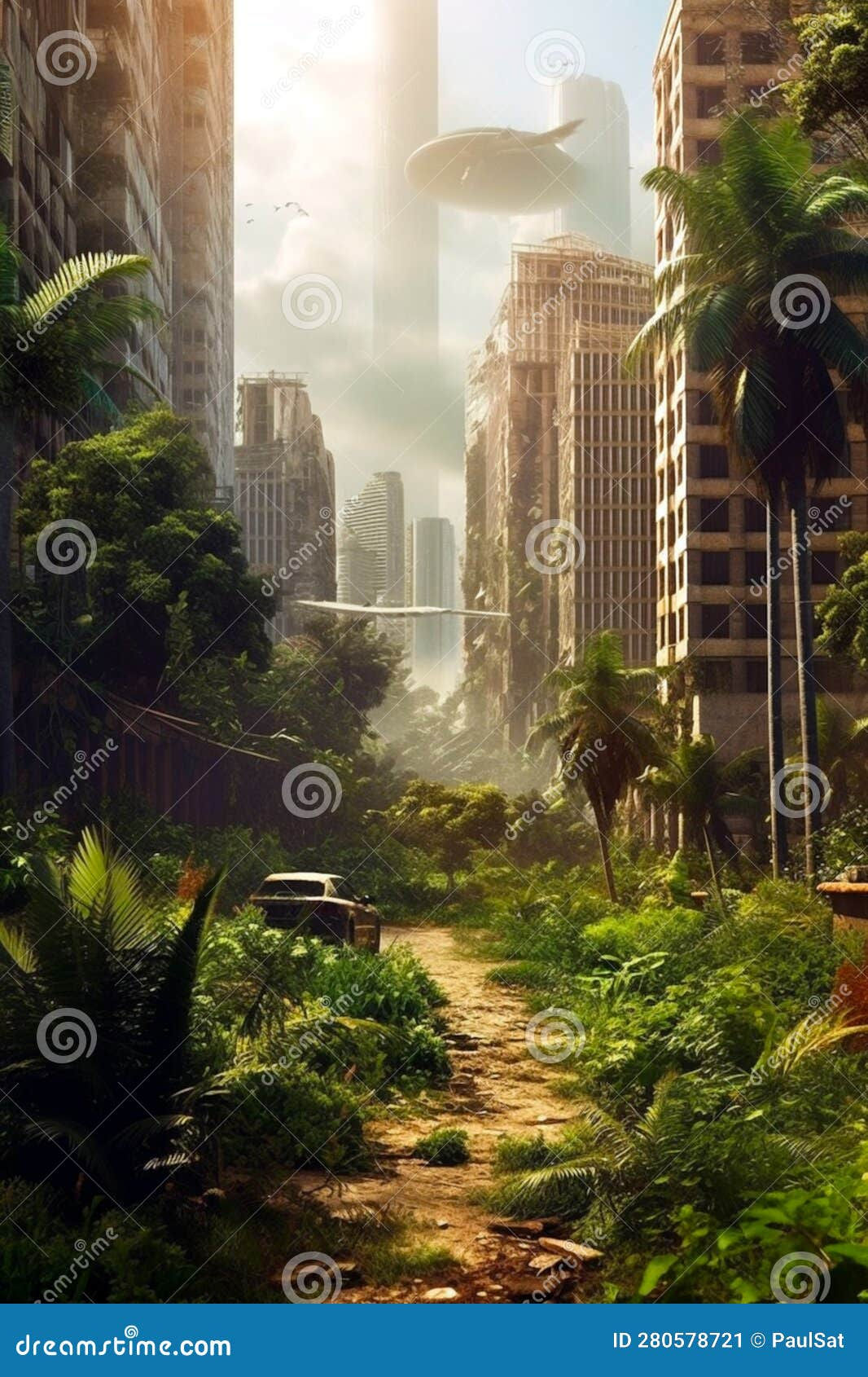 Wallpaper #qxcDPpMBPLD5_VENyd4X364 Abandoned City City Overgrown with Greenery End of Civilization