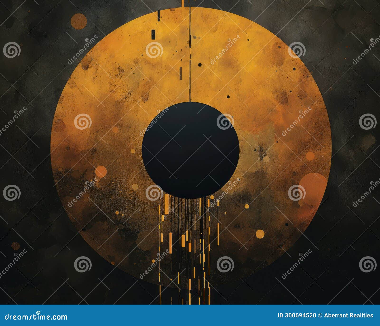 Wallpaper #52dQ-5IBSpphPi3-YpO8264 An Abstract Painting with a Circle in the Center Stock Illustration