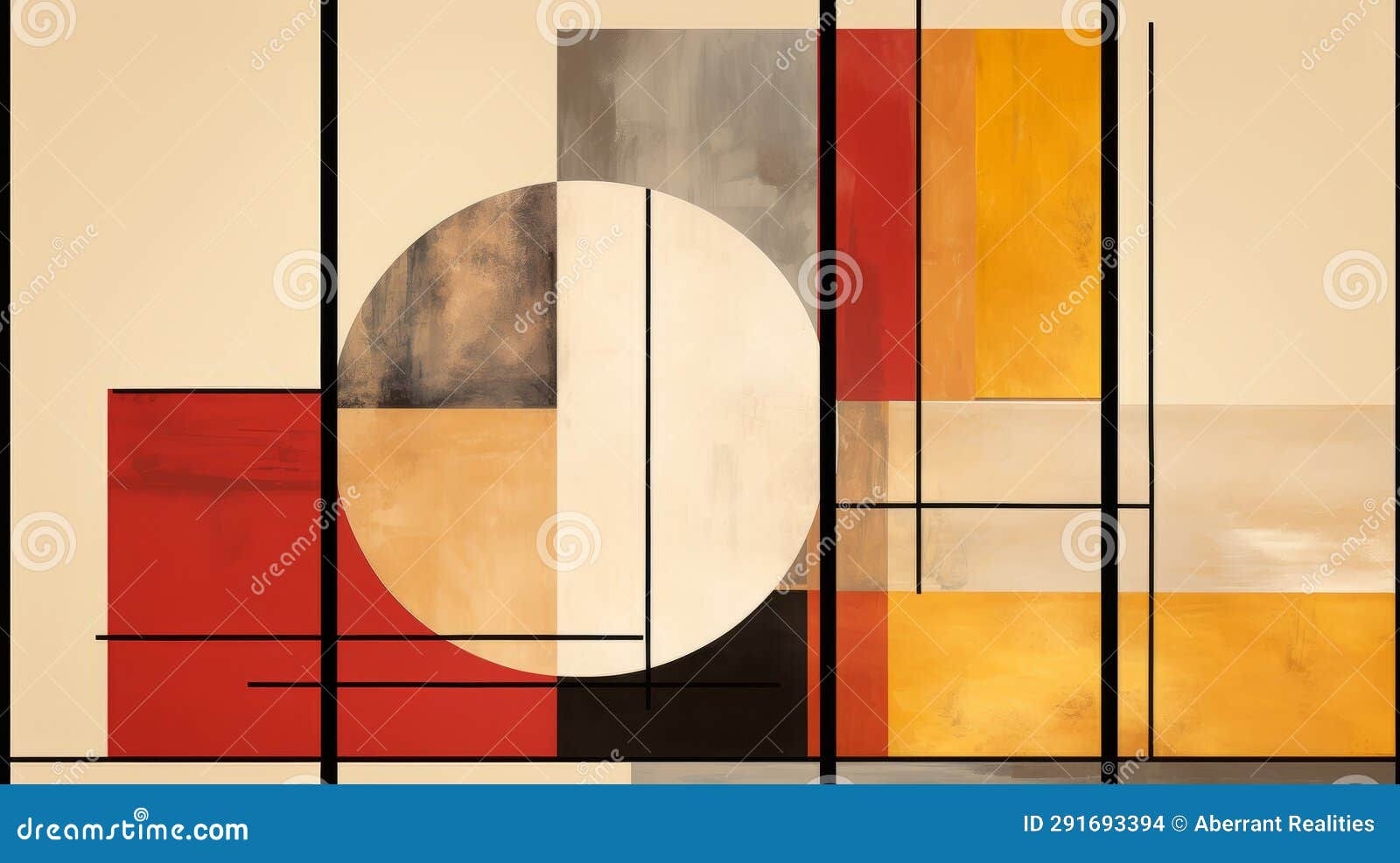 Wallpaper #52dQ-5IBSpphPi3-YpO8112 An Abstract Painting with a Circle in the Center Stock Illustration