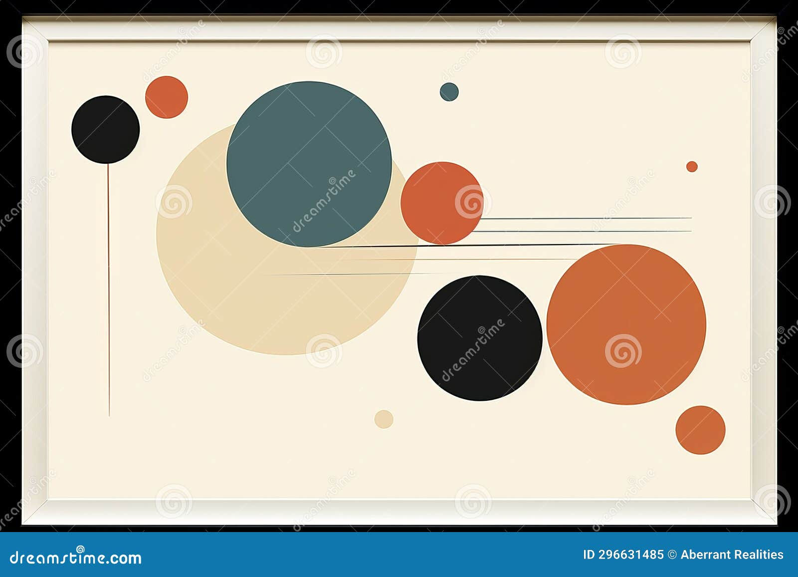 Wallpaper #52dQ-5IBSpphPi3-YpO8156 An Abstract Painting with Circles and Dots on a White Background Stock