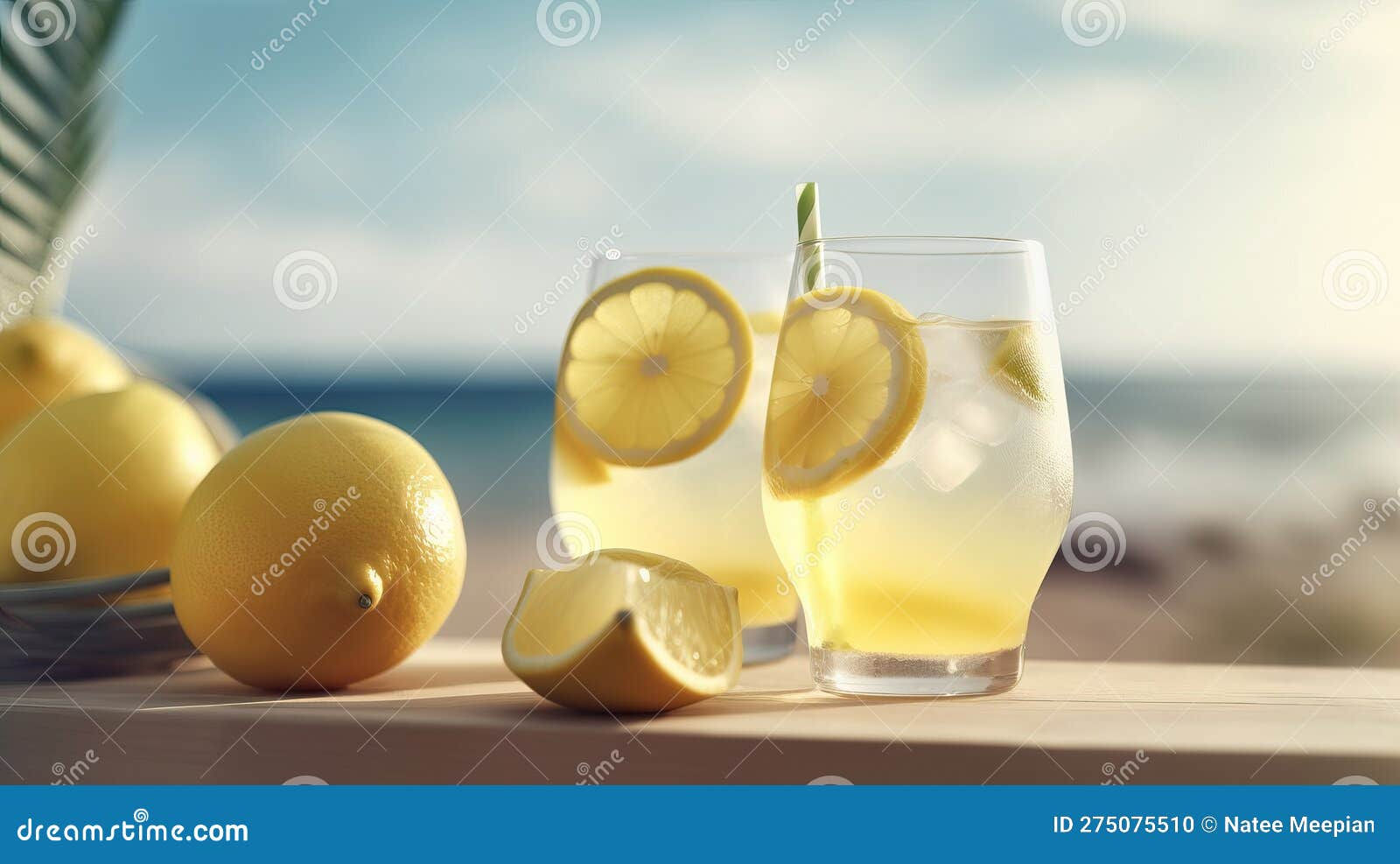 Wallpaper #JWcKB5MBSpphPi3-RcQo46 Cool Freshly Homemade Lemonade and Lemon Generative AI Stock