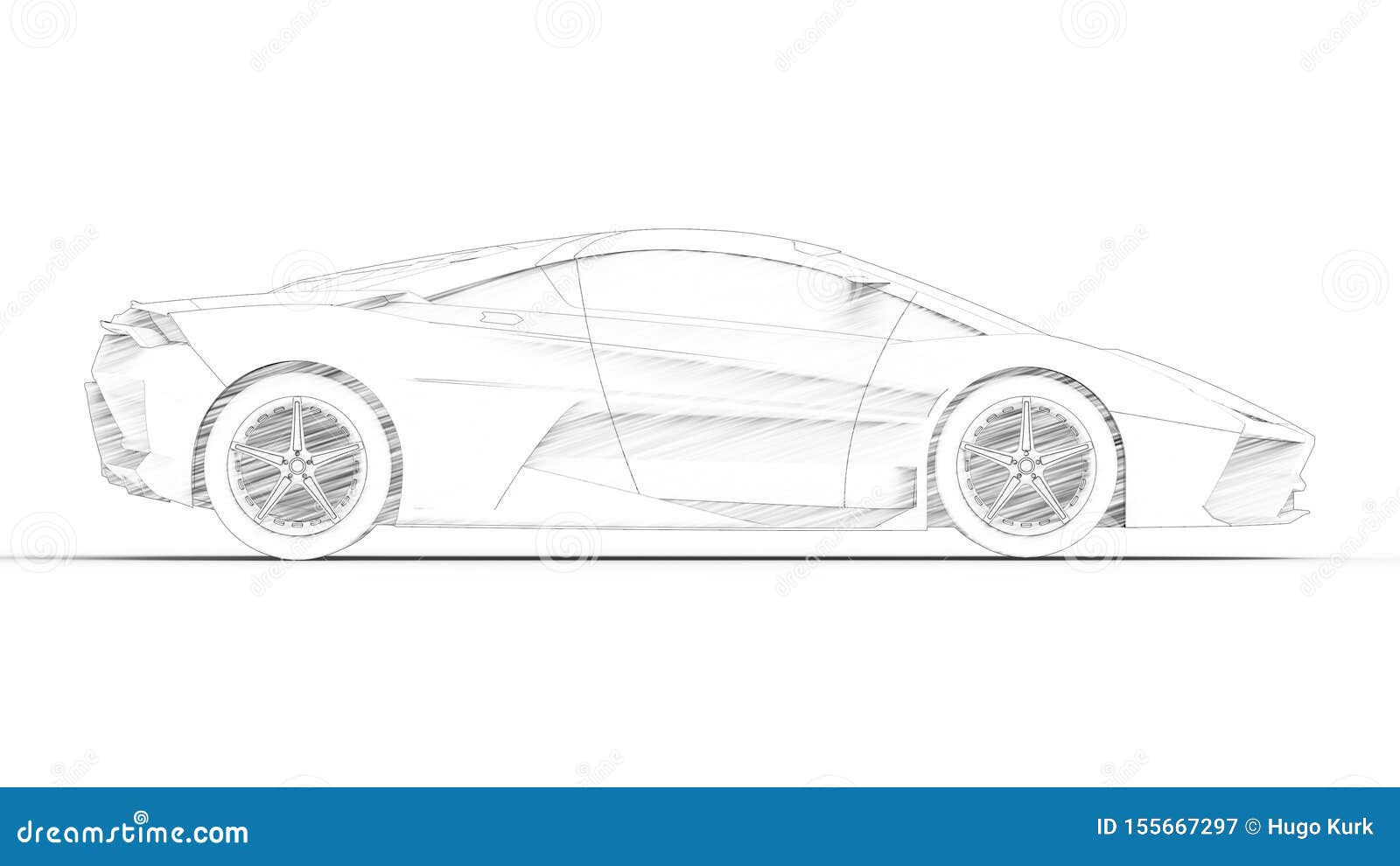 Wallpaper #NJlaP5MBUcASHT6n6cwO50 Concept Sports Car Sketch Rendering Isolated in White Background Stock