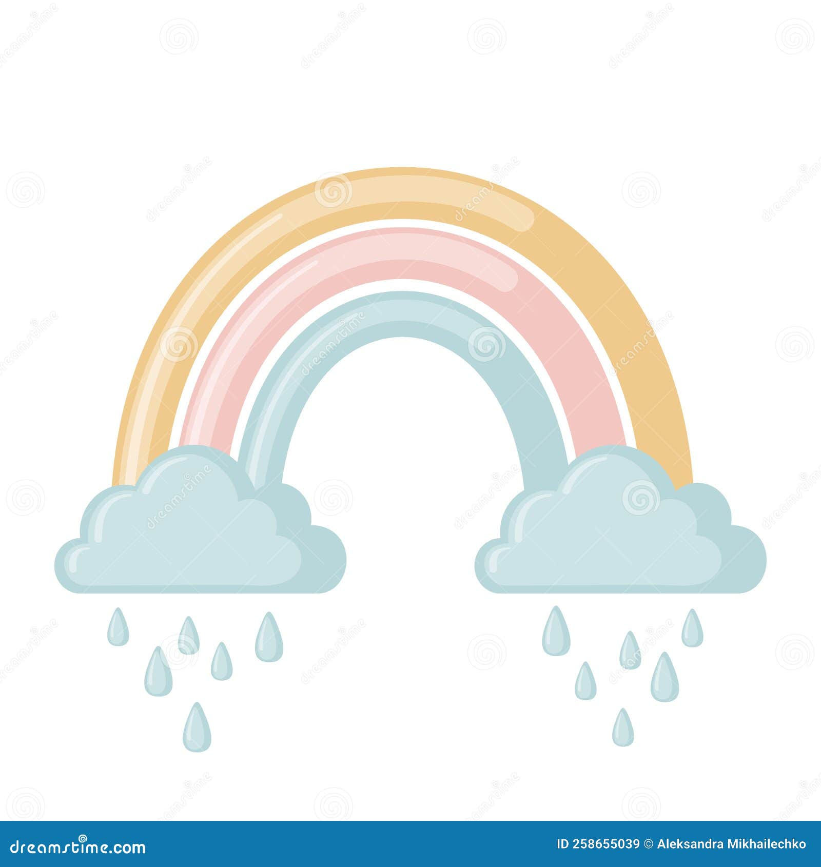 Wallpaper #_2eP9ZIBSpphPi3-1n_c87 Cute Rainbow Icon in Flat Style Isolated on White Background Stock