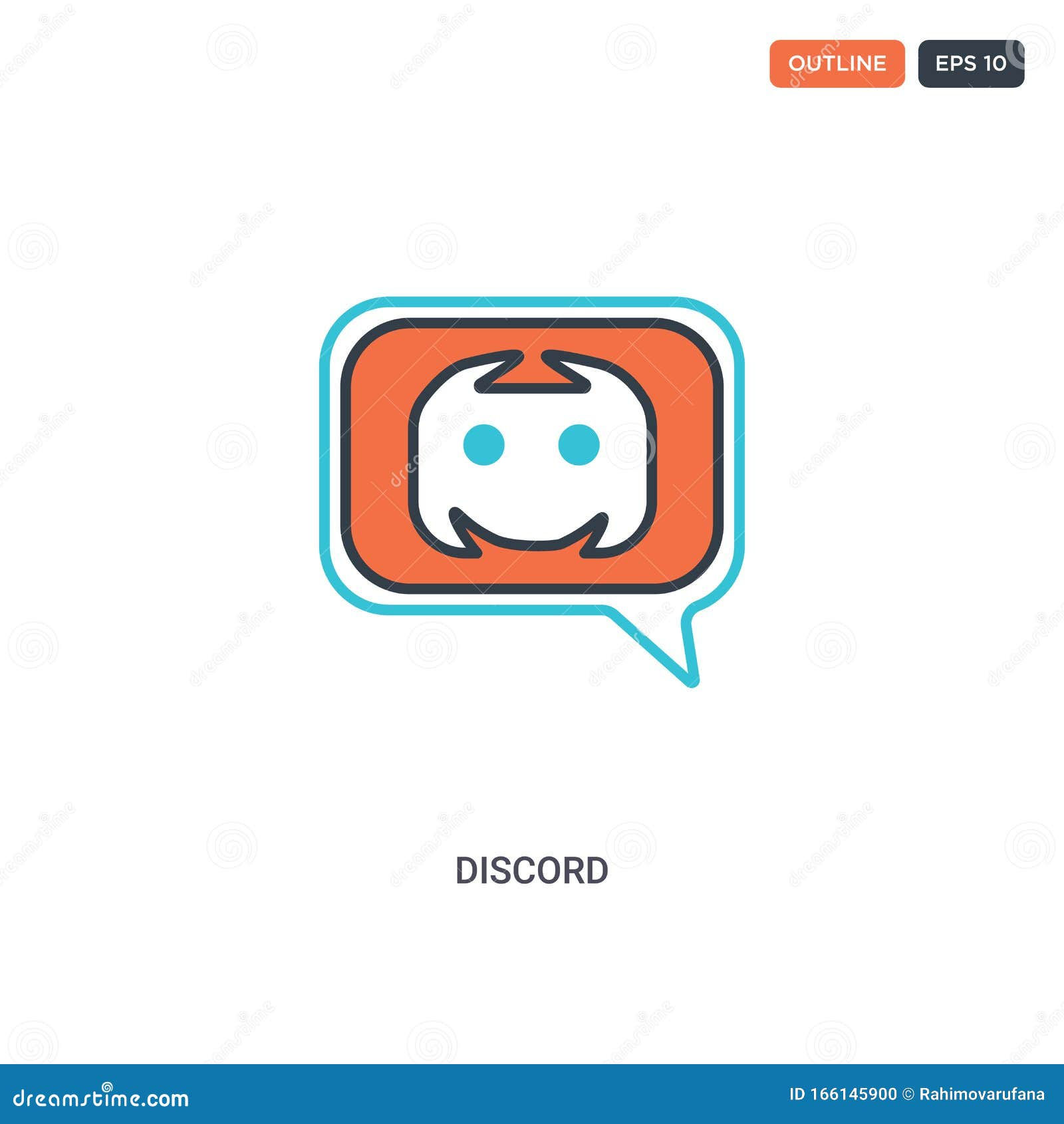 Wallpaper #2RnEBY8BtGB6xQ788VJs47 2 Color Discord Concept Line Vector Icon Isolated Two Colored Discord