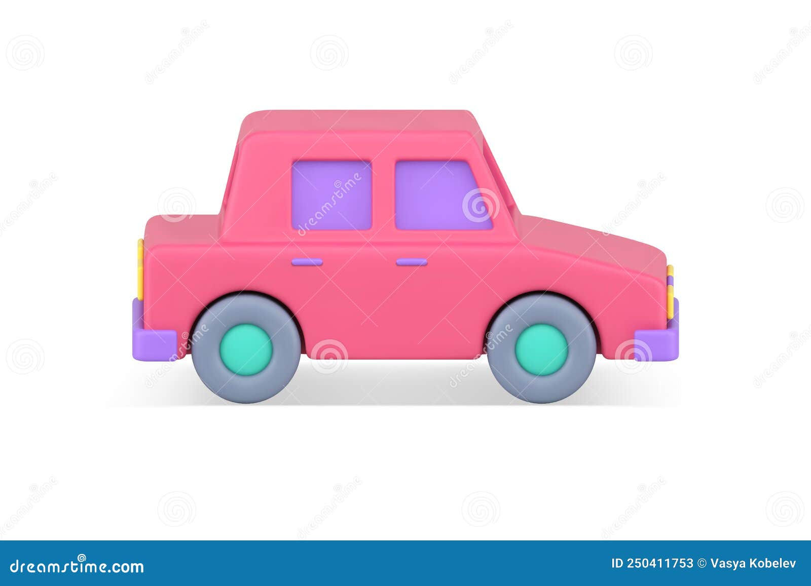 Wallpaper #OmeU-JIBSpphPi3-QYpX155 Cute Pink Car Vehicle Traffic Transportation Side View Realistic 3D