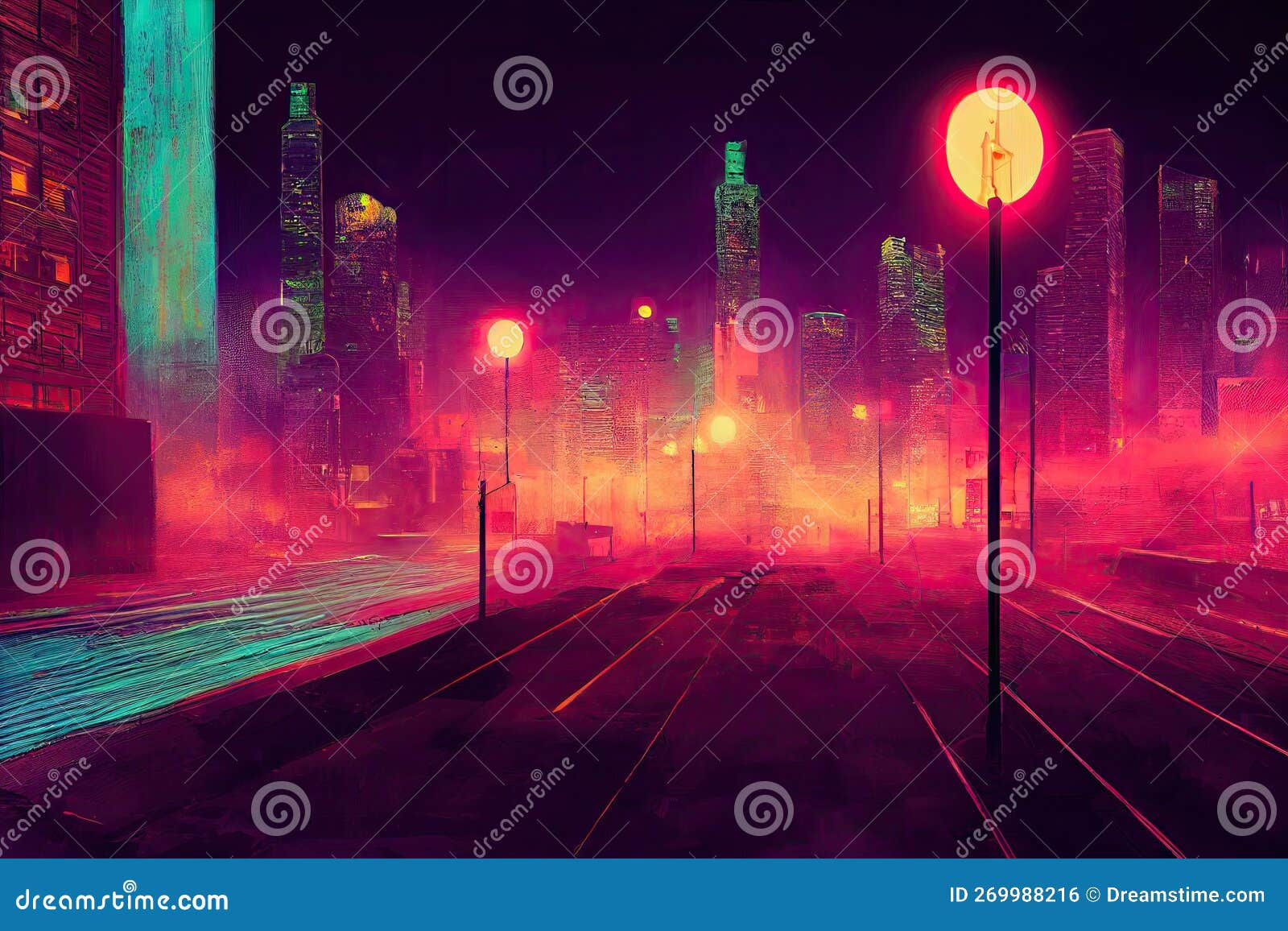 Wallpaper #0upqVpMBlwTYPL18kw-D61 Cyberpunk Neon City Night Futuristic City Scene in a Style of Pixel