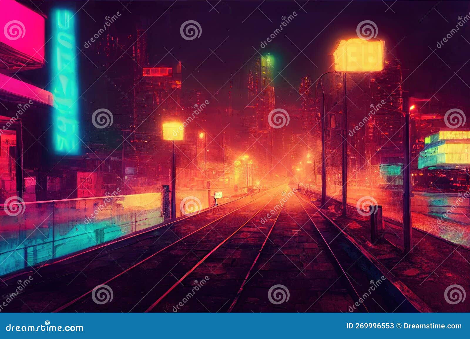 Wallpaper #0upqVpMBlwTYPL18kw-D43 Cyberpunk Neon City Night Futuristic City Scene in a Style of Pixel