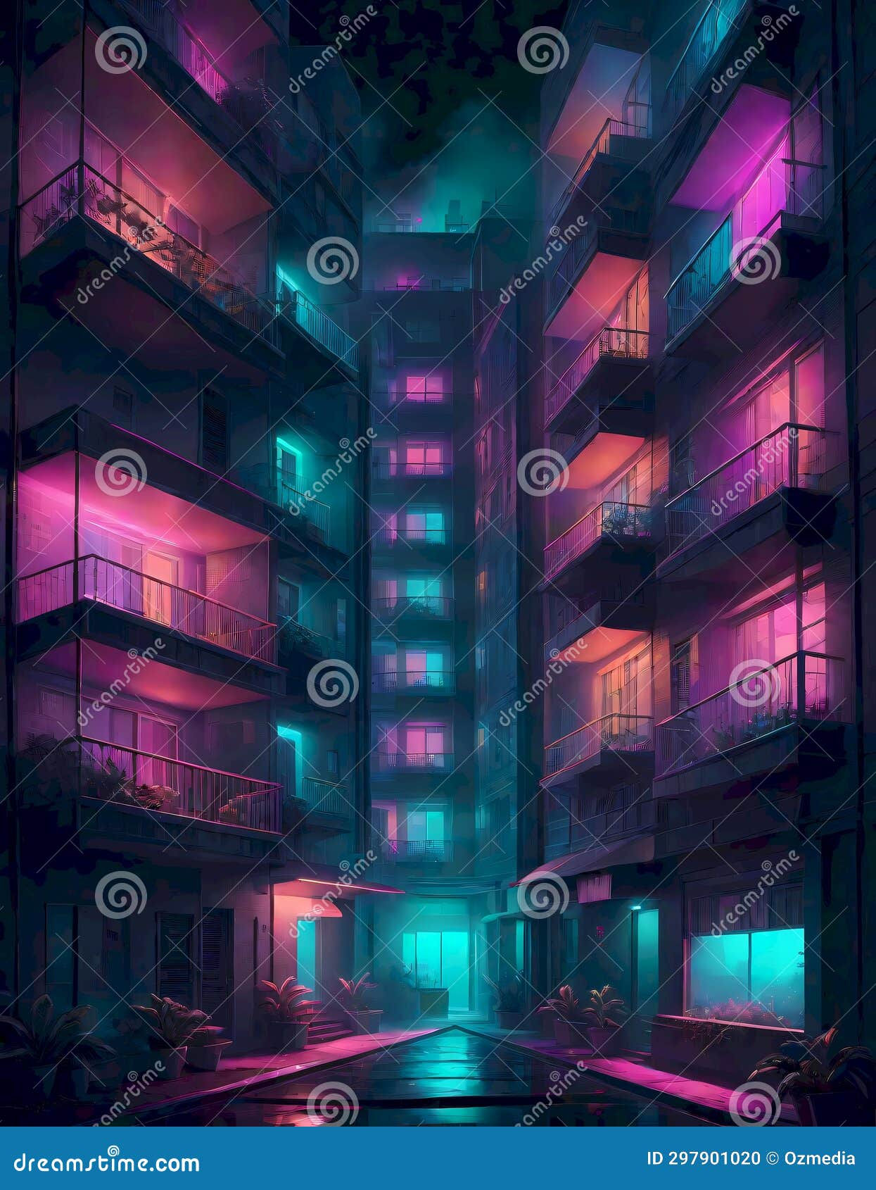 Wallpaper #F2ch7JIBSpphPi3-8lH9177 Cyberpunk Neon City Stock Illustration Illustration of Financial