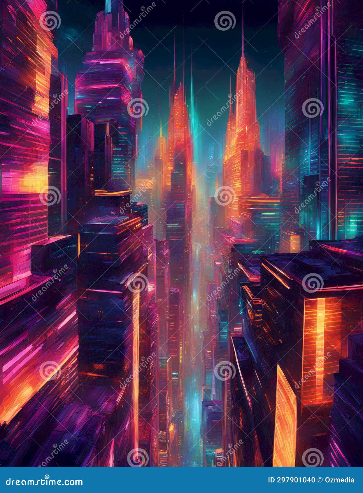 Wallpaper #F2ch7JIBSpphPi3-8lH9149 Cyberpunk Neon City Stock Illustration Illustration of City 297901040