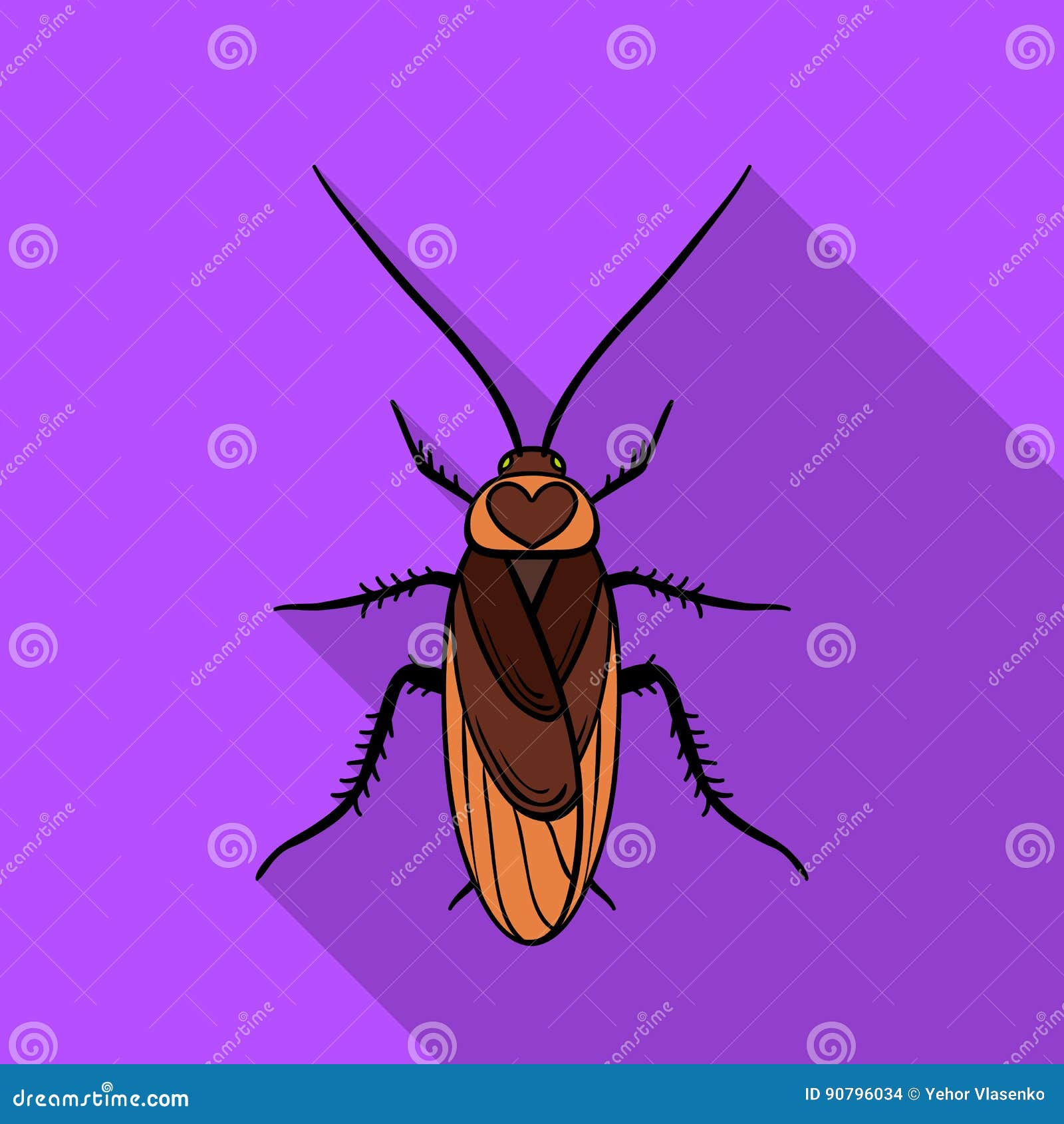 Wallpaper #SWdXCpMBSpphPi3-q9Qk274 Cockroach Icon and Silhouette on a White Background Vector