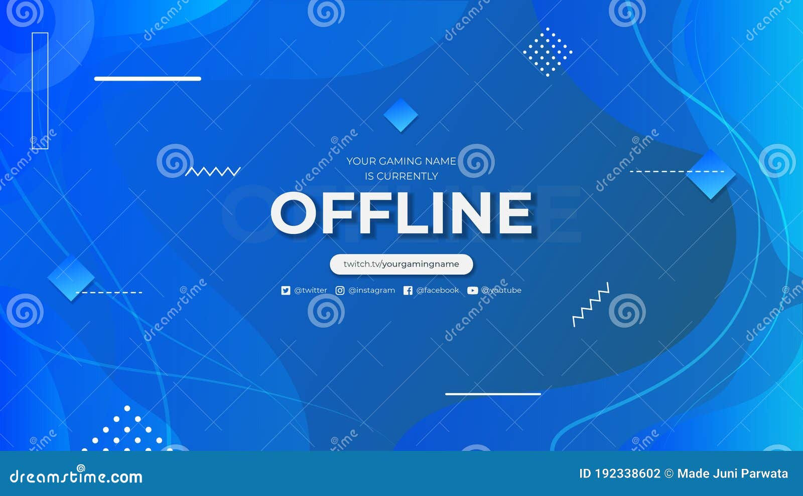 Wallpaper #I_sXhpcBx-Hc5Y20VbHG28 Currently Offline Twitch Banner with Abstract Gradient Background Stock