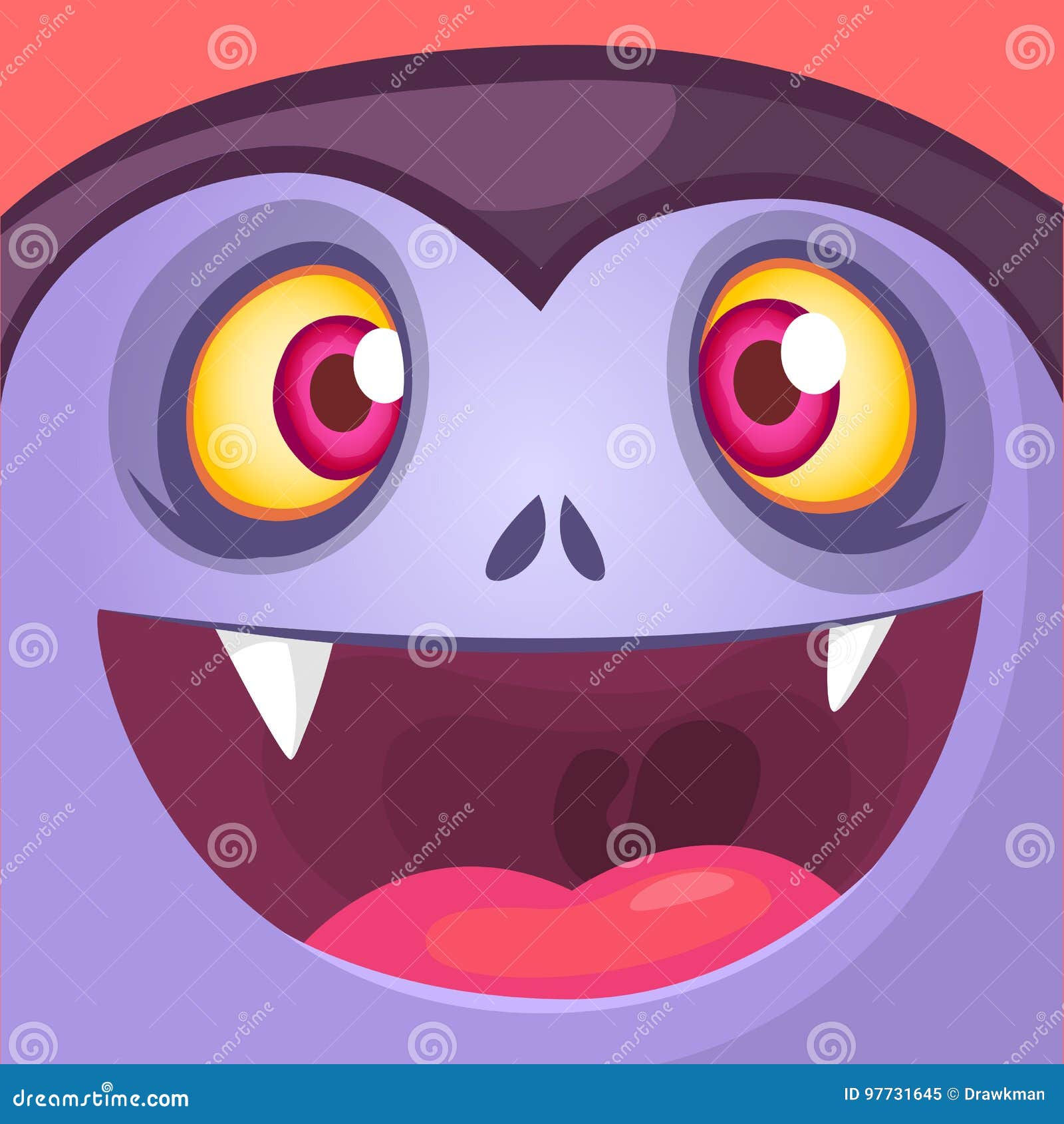 Wallpaper #UEBvMJMBJhL2WPbav8H-137 Cartoon Dracula Face Cute Square Avatar or Icon Halloween
