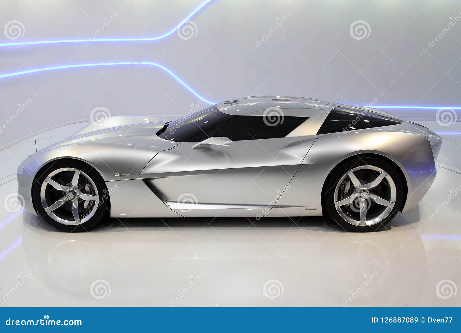 Wallpaper #UDGVNZMB5zzyi_yYbVdq44 Concept Car Corvette Stingray Silver Car Editorial Stock Image Image