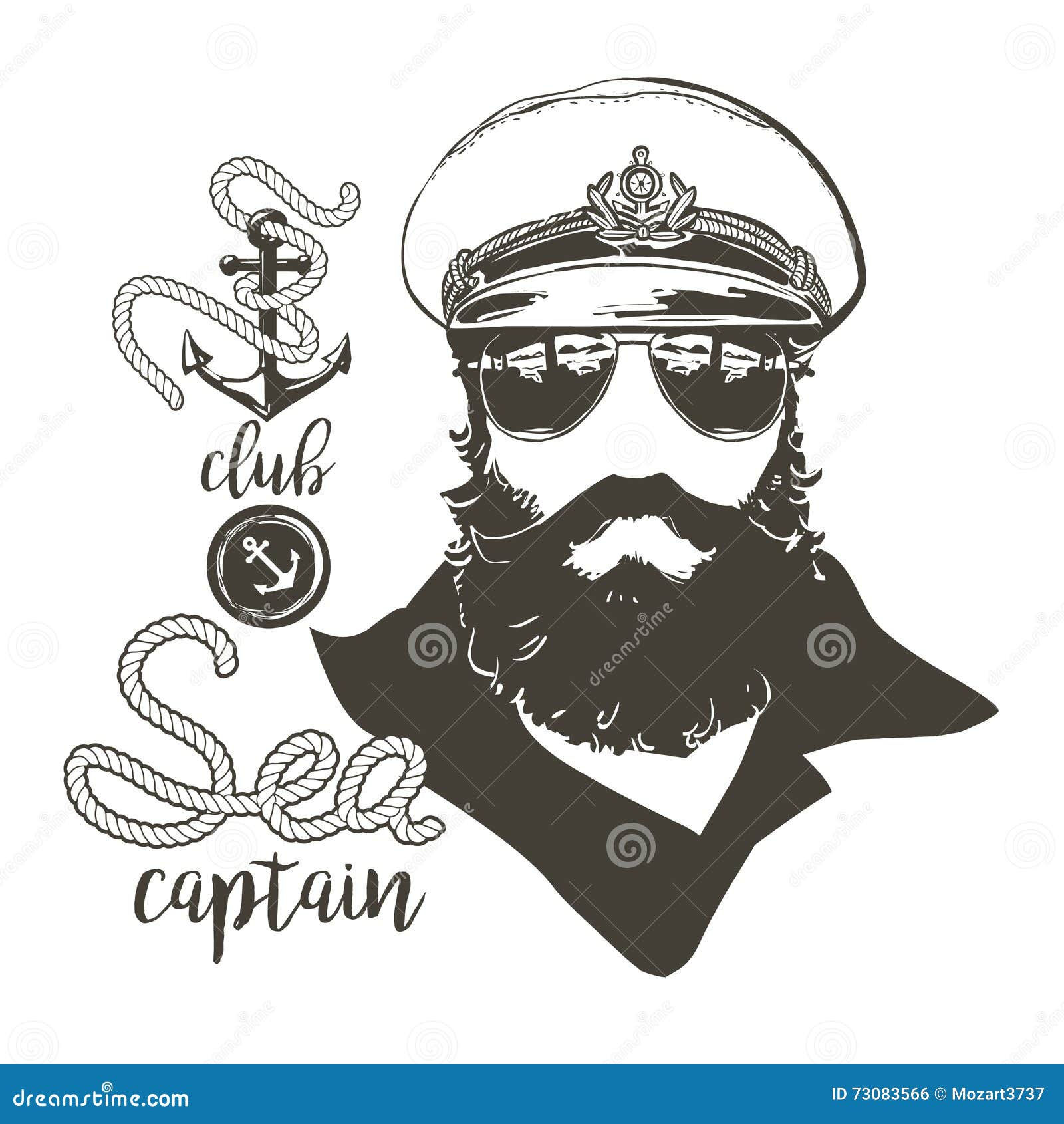 Wallpaper #0jEXNpMB5zzyi_yYPFik124 Captain Beard Cap Sunglasses Vector Illustration Cartoondealercom