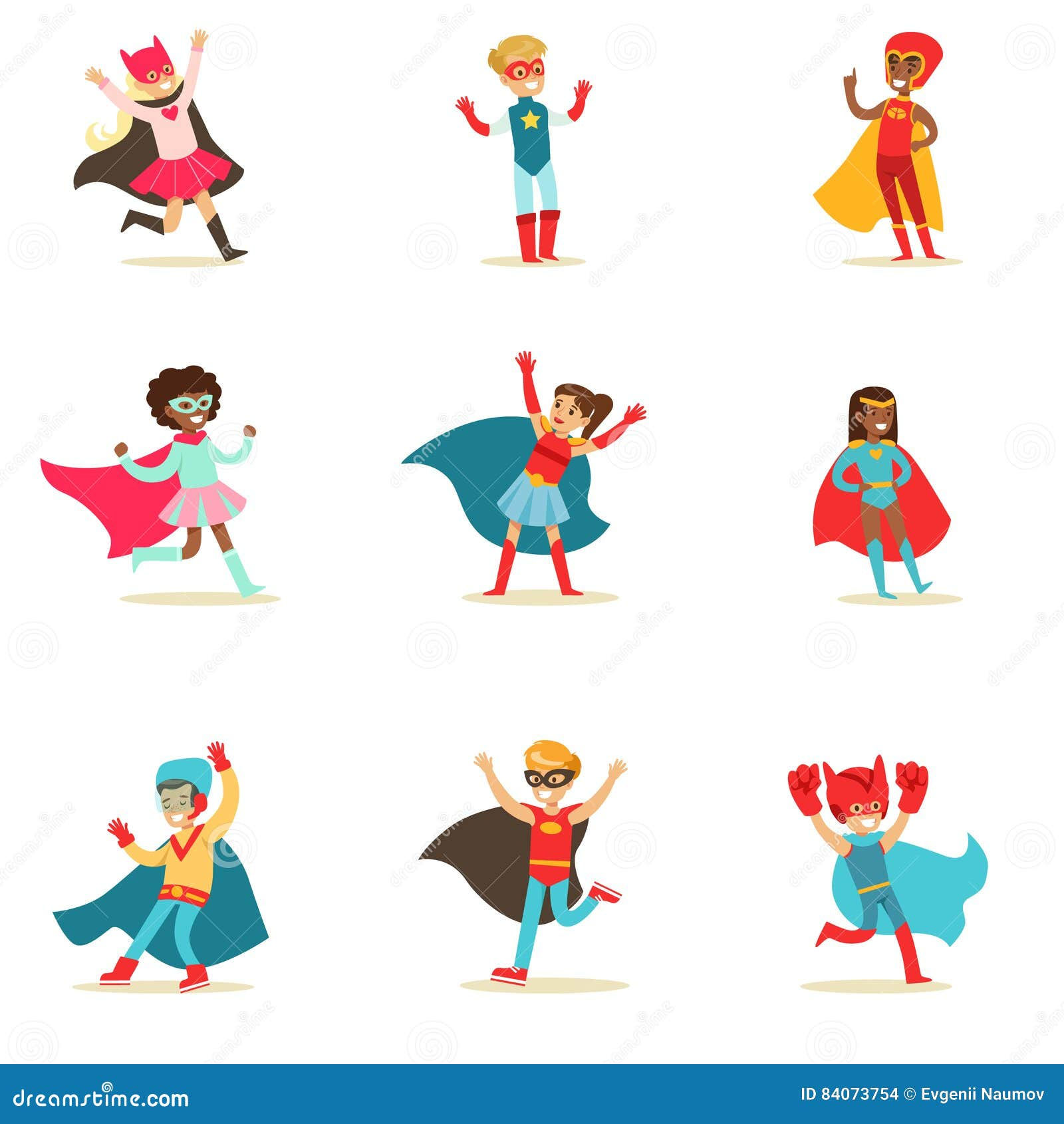 Wallpaper #YWfCDJMBSpphPi3-L-BK183 Children Pretending to Have Super Powers Dressed in Superhero Costumes