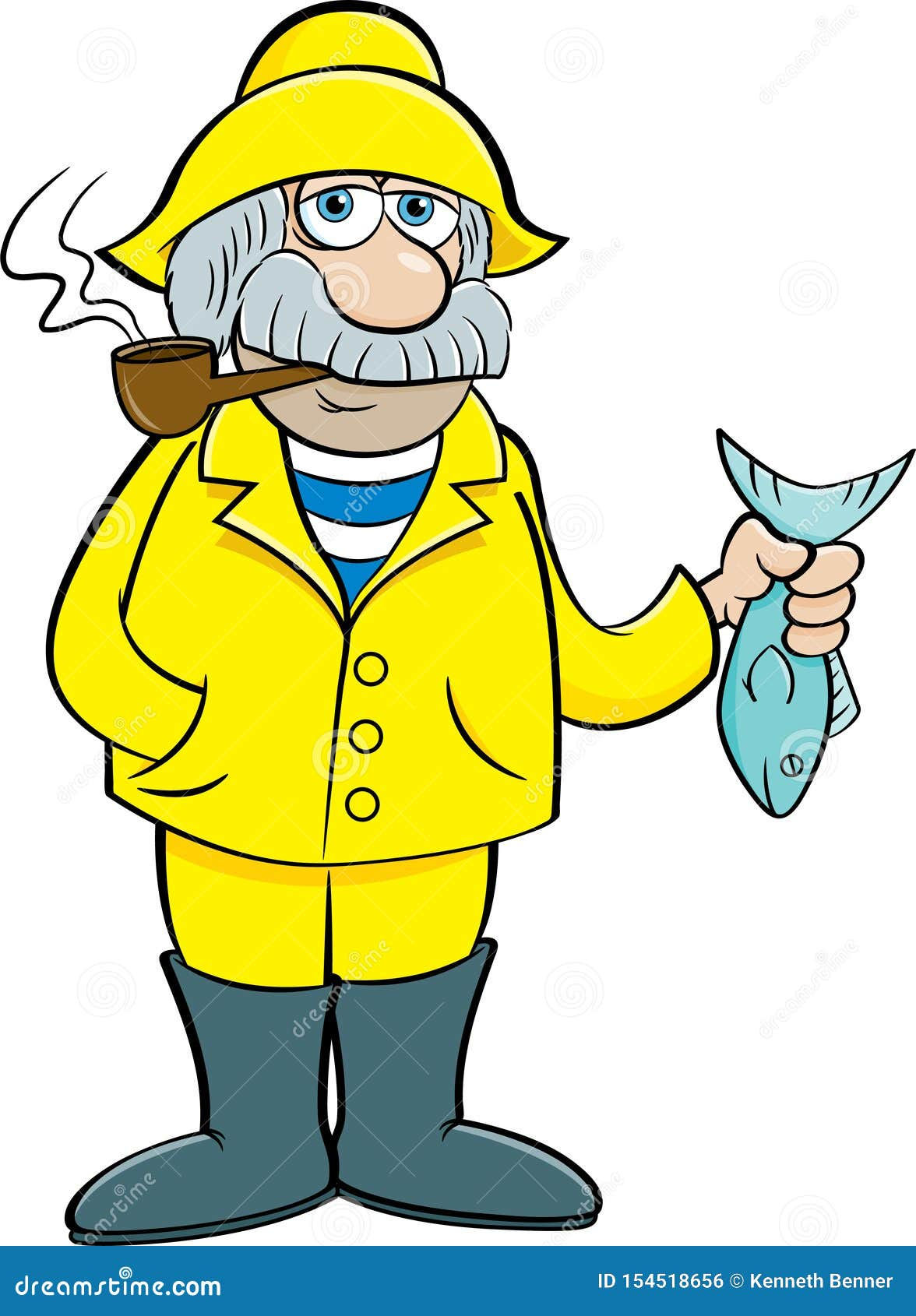 Wallpaper #sTGvNZMB5zzyi_yYOVfz4 Cartoon Old Sea Captain Holding a Fish Stock Vector Illustration of