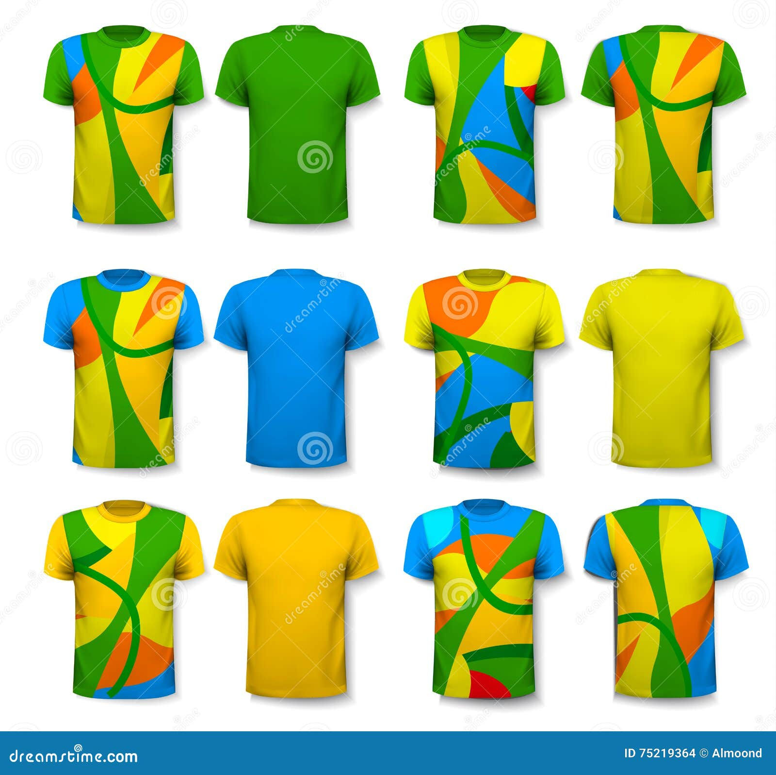 Wallpaper #32cEEpMBSpphPi3-Ovmk262 Colorful Abstract Male T Shirts Design Template Stock Vector
