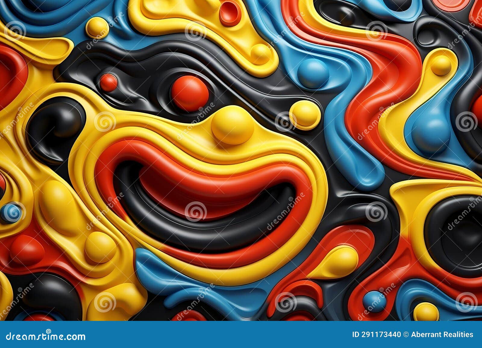 Wallpaper #52dQ-5IBSpphPi3-YpO8492 Colorful Abstract Art with a Smiling Face Stock Illustration