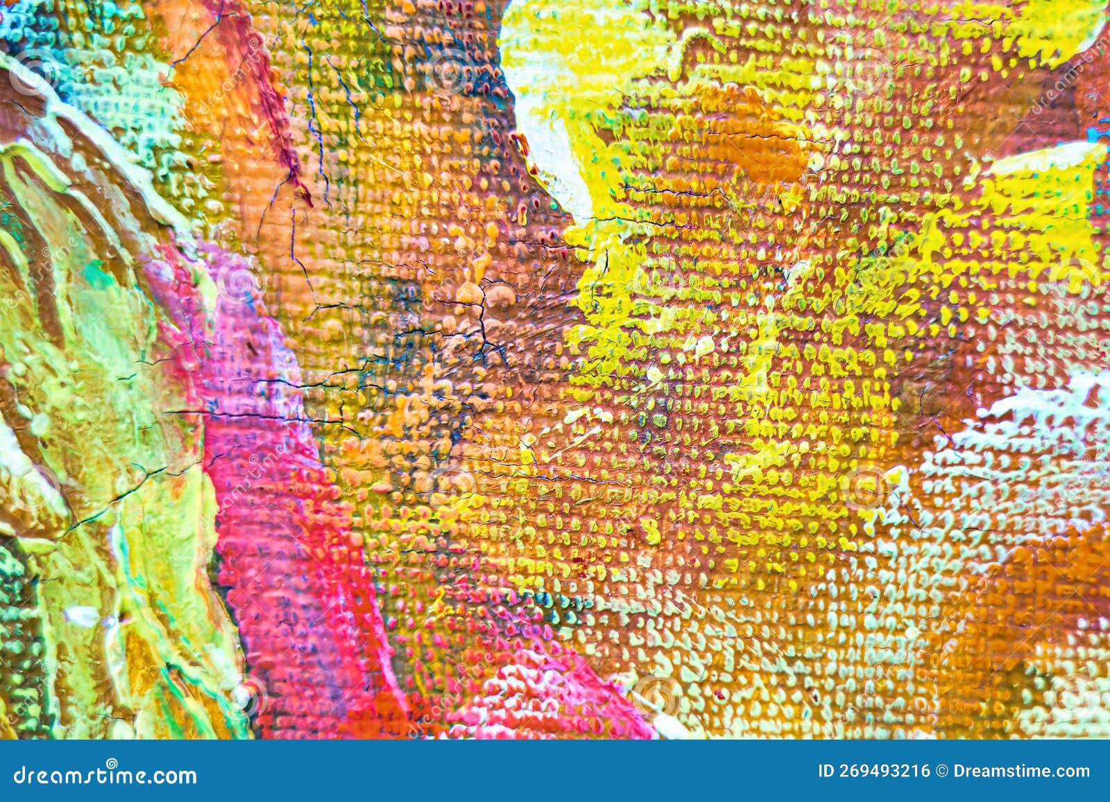 Wallpaper #f9aca Abstract Oil Painting with Thick Paint and Bright Colors by Theresa Paden