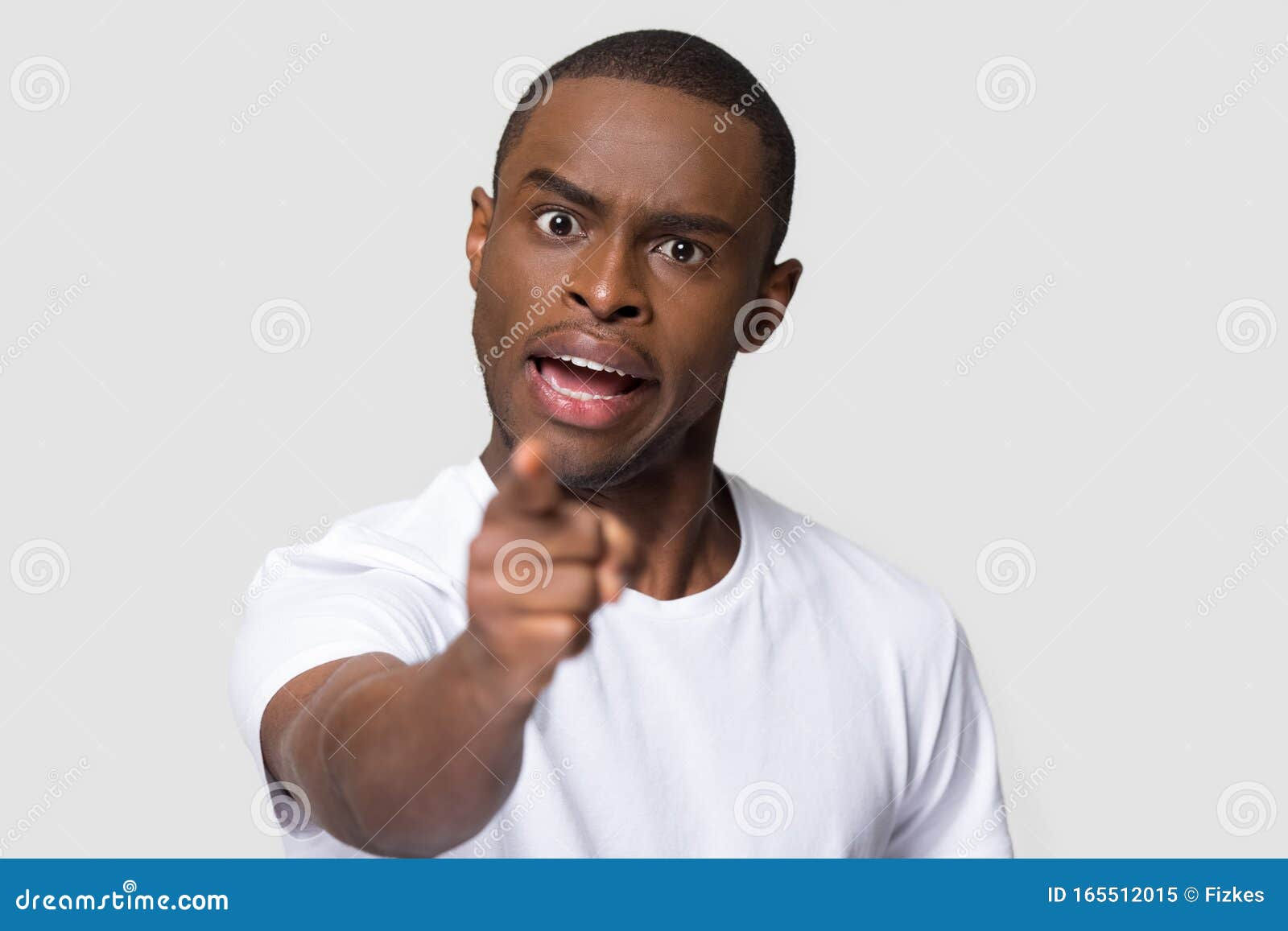 Wallpaper #IWf6_JIBSpphPi3-lZoB27 Crazy Angry African American Man Pointing Finger at Camera Stock Image
