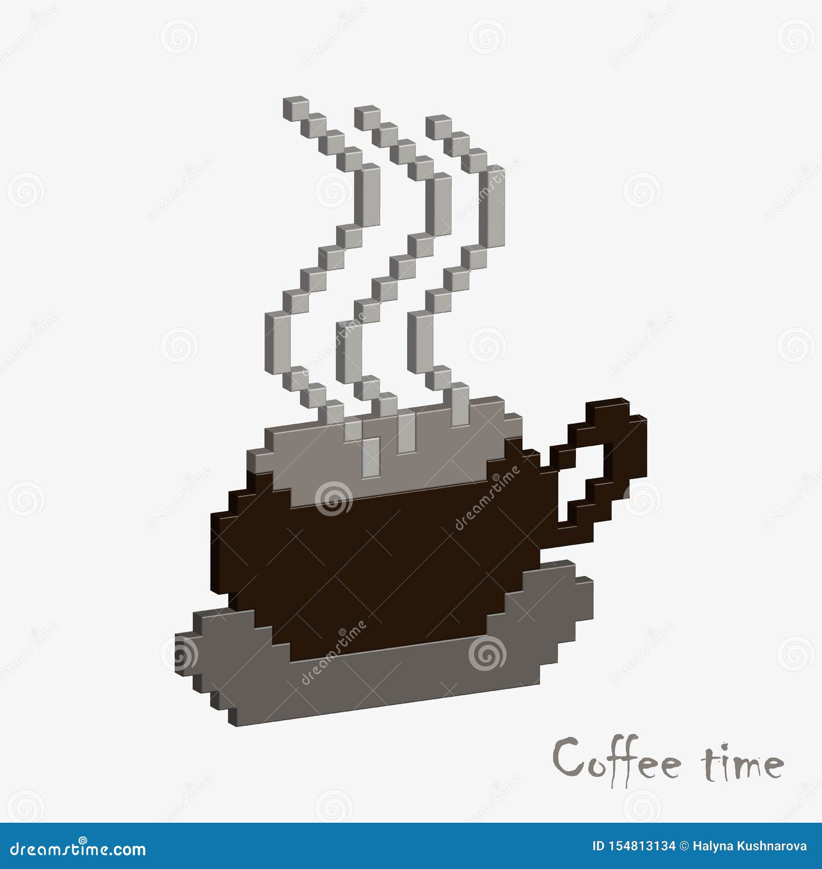 Wallpaper #txdfPpMBPLD5_VEN0t9L396 Cap of Coffee 3D Pixel Art Stock Vector Illustration of Espresso