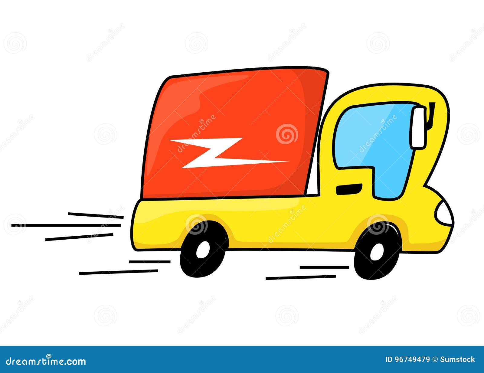 Wallpaper #Tj9HPJMBLiIJ4c9O7ZGl274 Cartoon Style Delivery Truck in Speed Motion Stock Vector