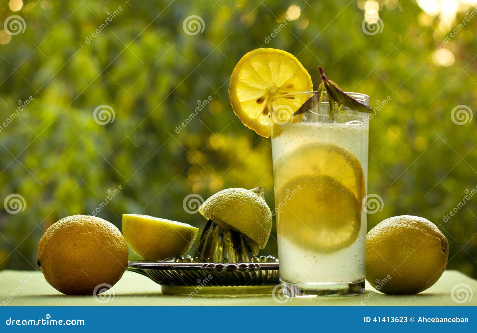 Wallpaper #GGfpAZMBSpphPi3-Wa1b46 Cool Lemonade and Lemons in the Summer on a Green Background Stock