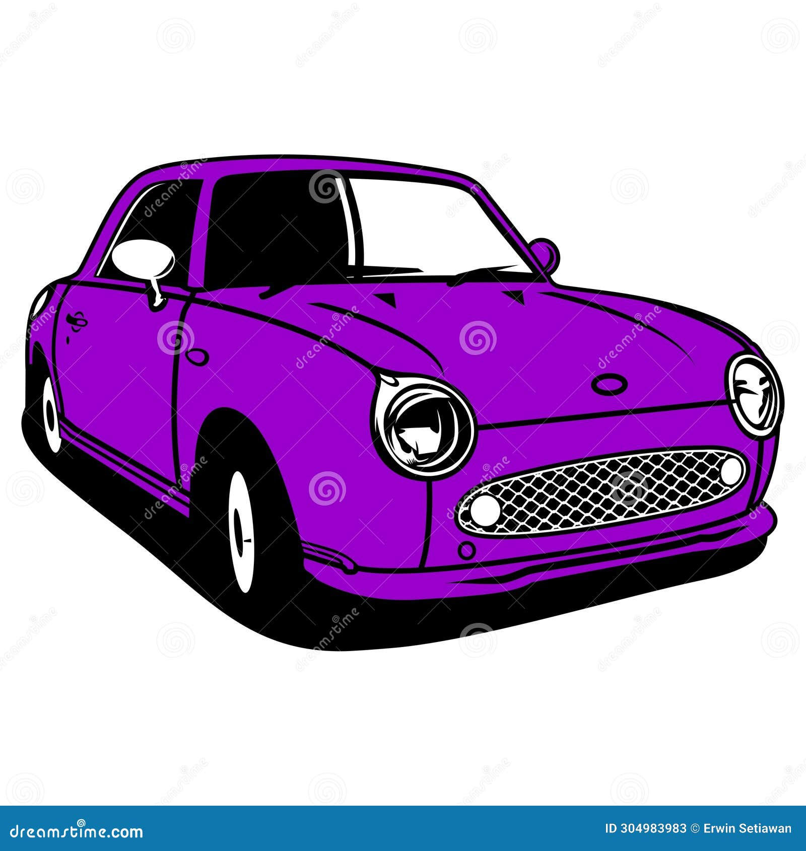 Wallpaper #kWidIpMBSpphPi3-uDN4166 Classic Car Front Side View Purple Vector Editorial Stock Photo