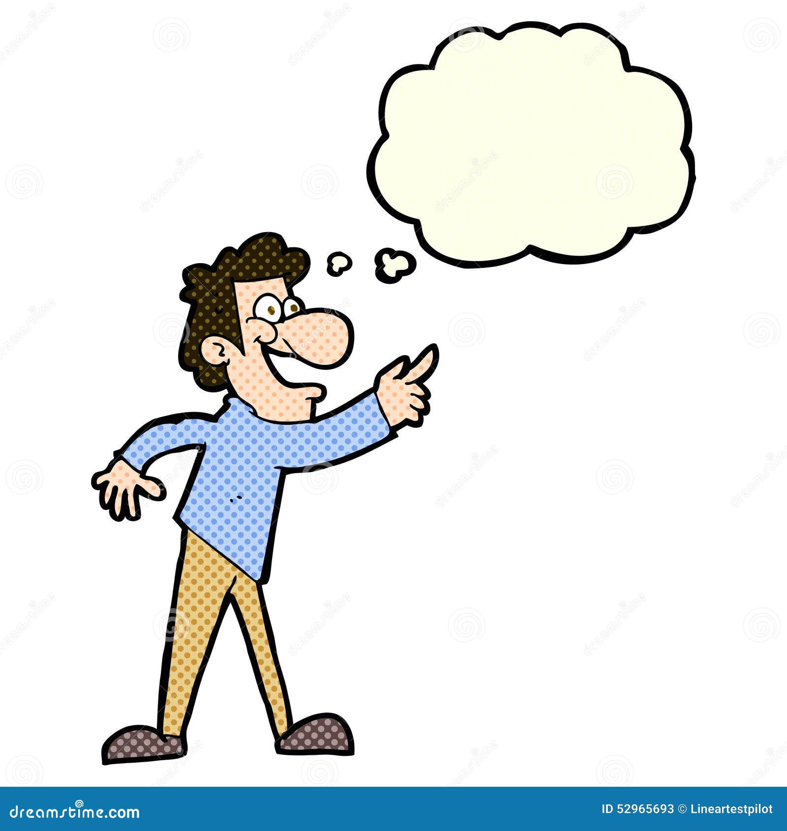 Wallpaper #k2eg8pIBSpphPi3-sXFs198 Cartoon Man Pointing and Laughing with Thought Bubble Stock